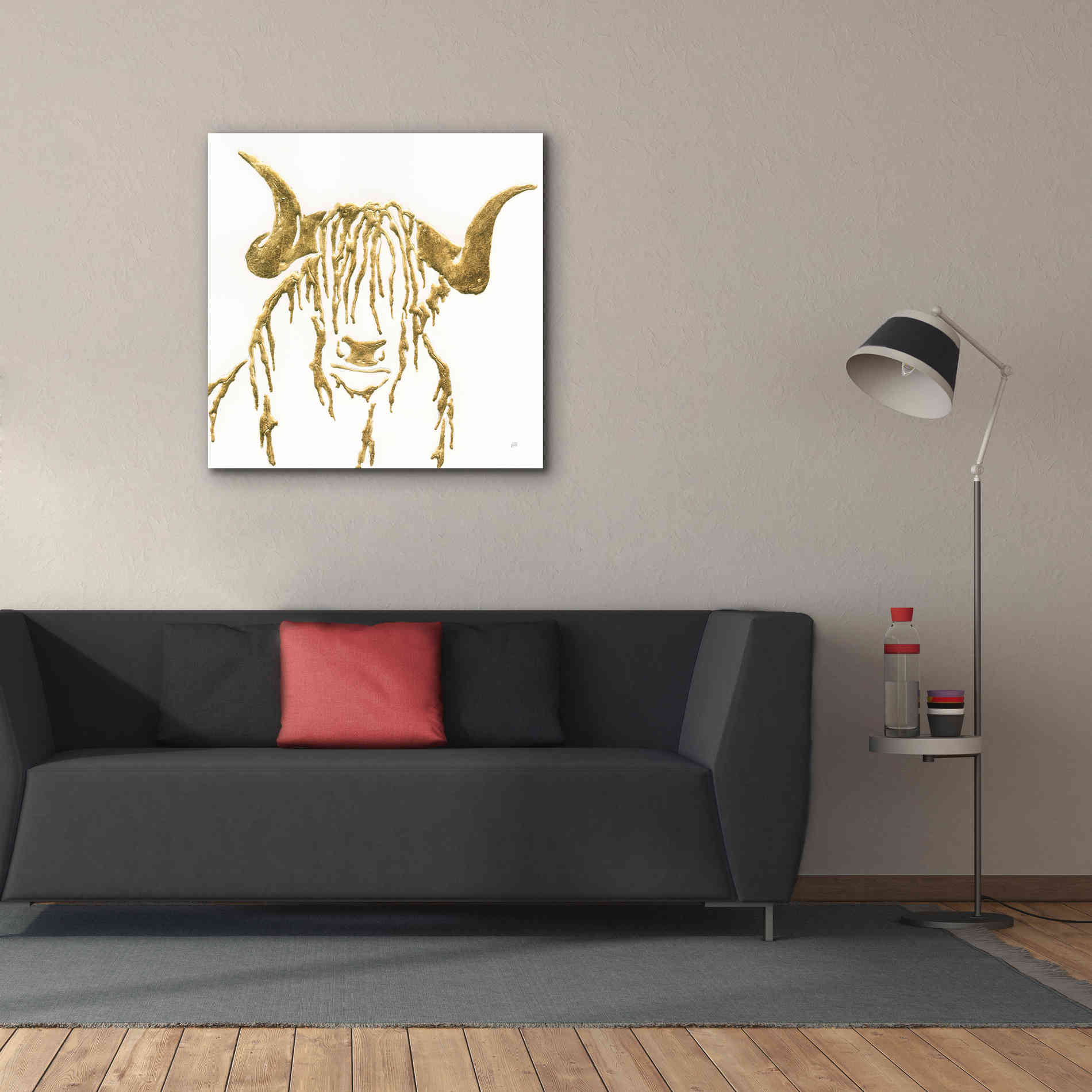 'Gilded Highlander II' by Chris Paschke, Giclee Canvas Wall Art,37 x 37