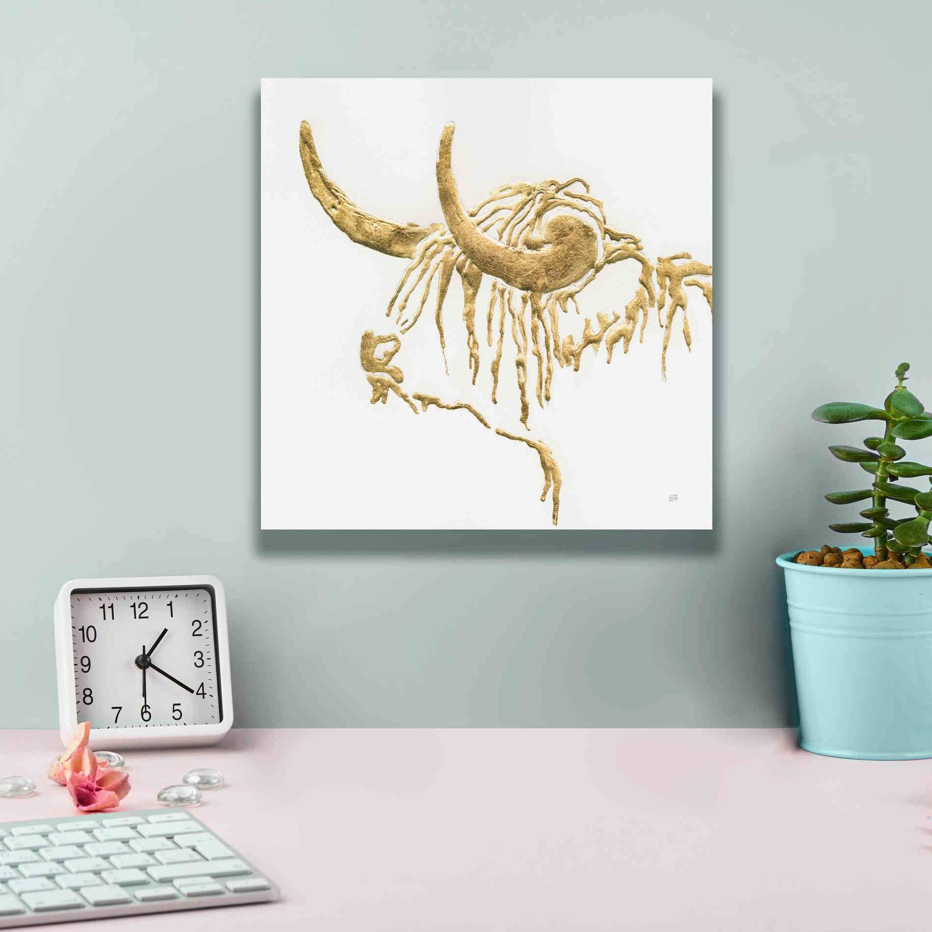 'Gilded Highlander III' by Chris Paschke, Giclee Canvas Wall Art,12 x 12