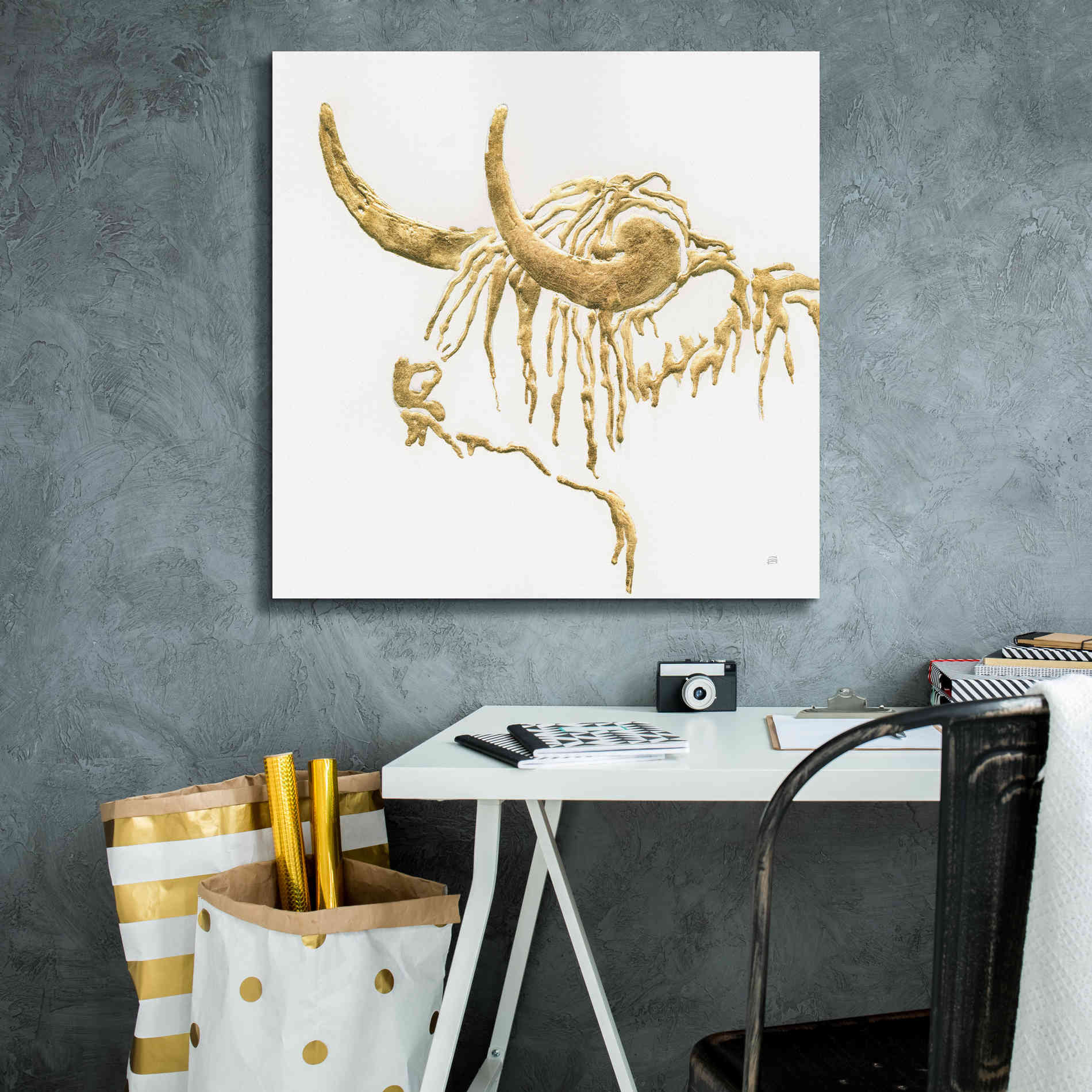 'Gilded Highlander III' by Chris Paschke, Giclee Canvas Wall Art,26 x 26