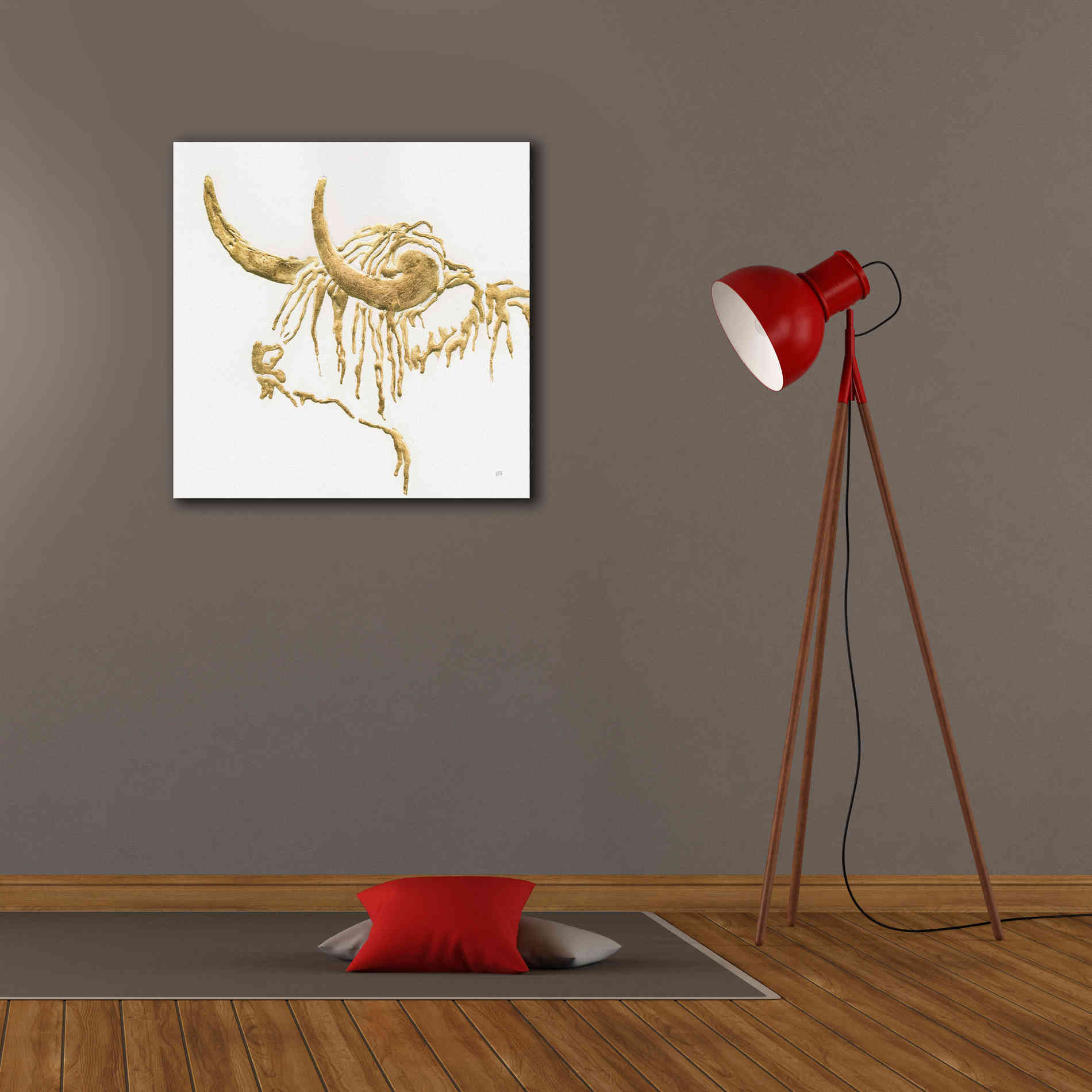 'Gilded Highlander III' by Chris Paschke, Giclee Canvas Wall Art,26 x 26