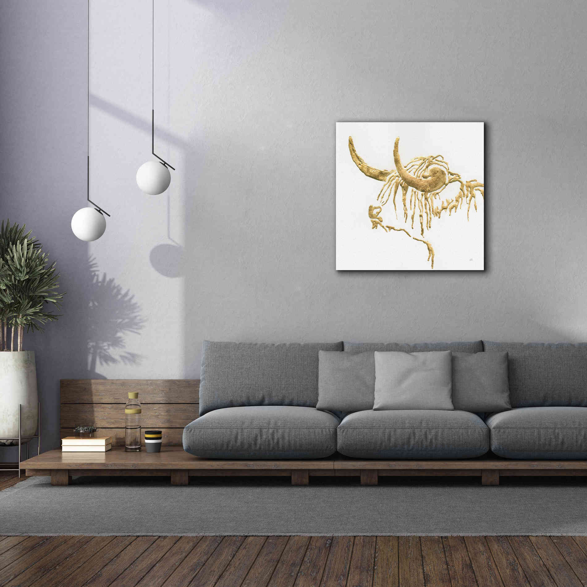 'Gilded Highlander III' by Chris Paschke, Giclee Canvas Wall Art,37 x 37