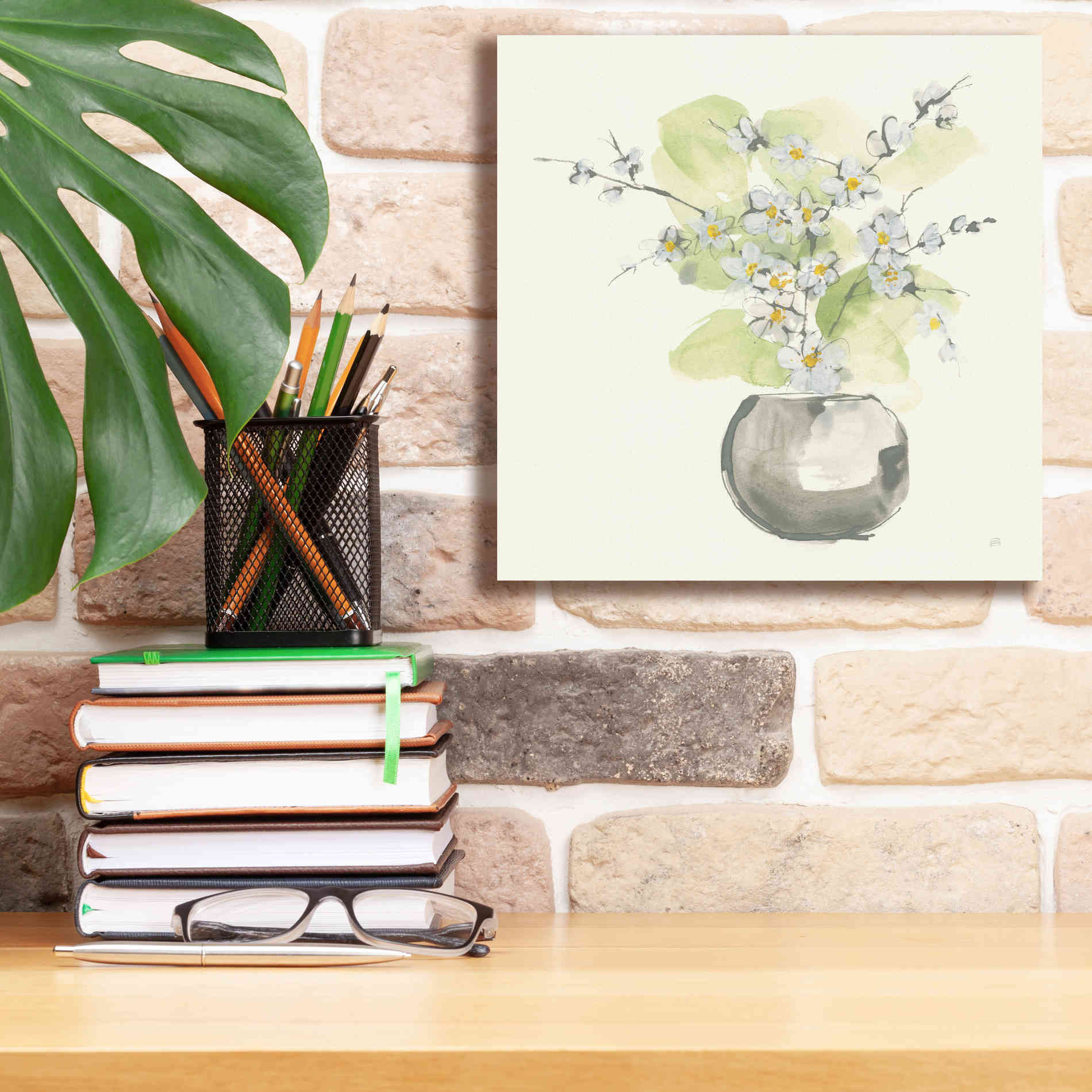'Plant Blossom II' by Chris Paschke, Giclee Canvas Wall Art,12 x 12