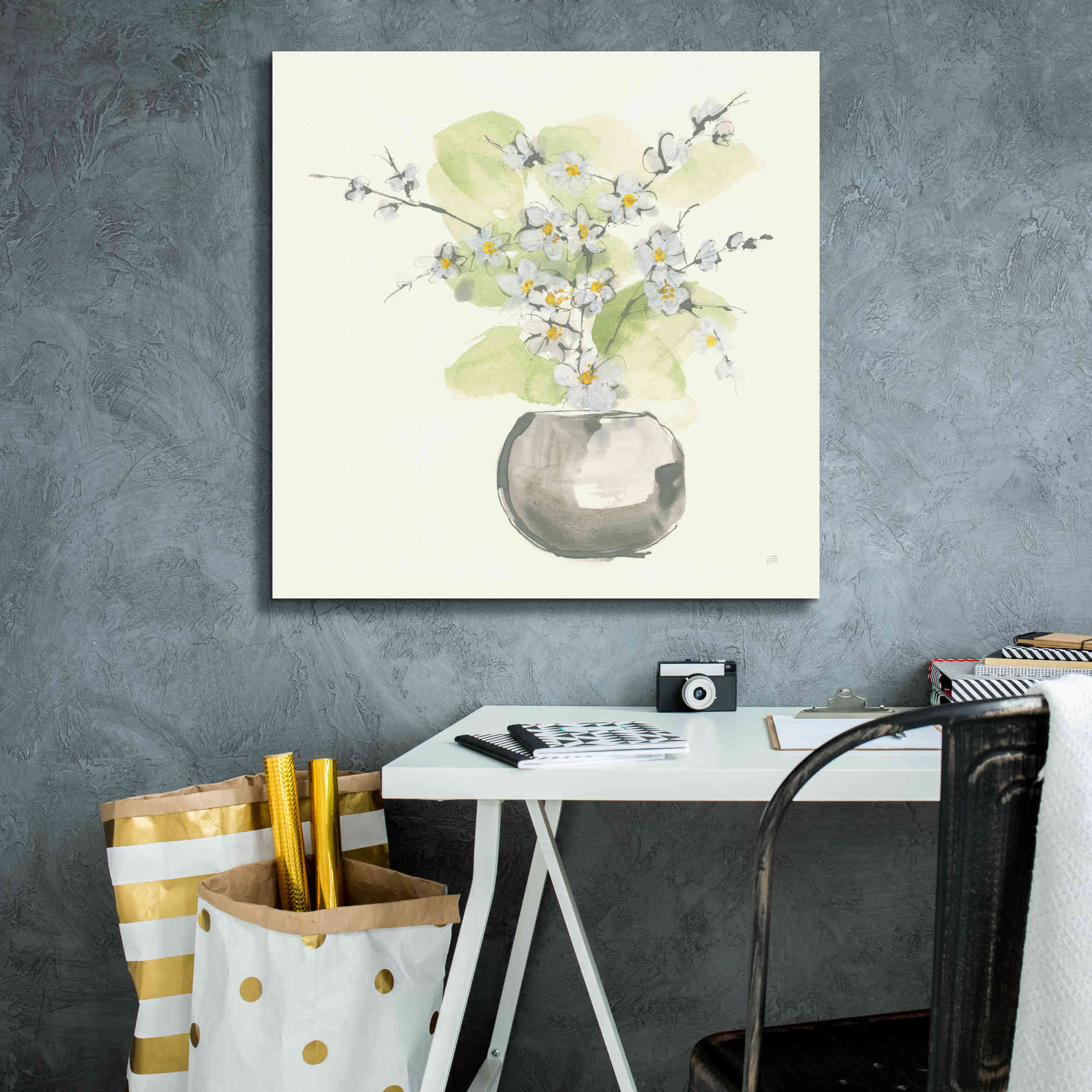 'Plant Blossom II' by Chris Paschke, Giclee Canvas Wall Art,26 x 26