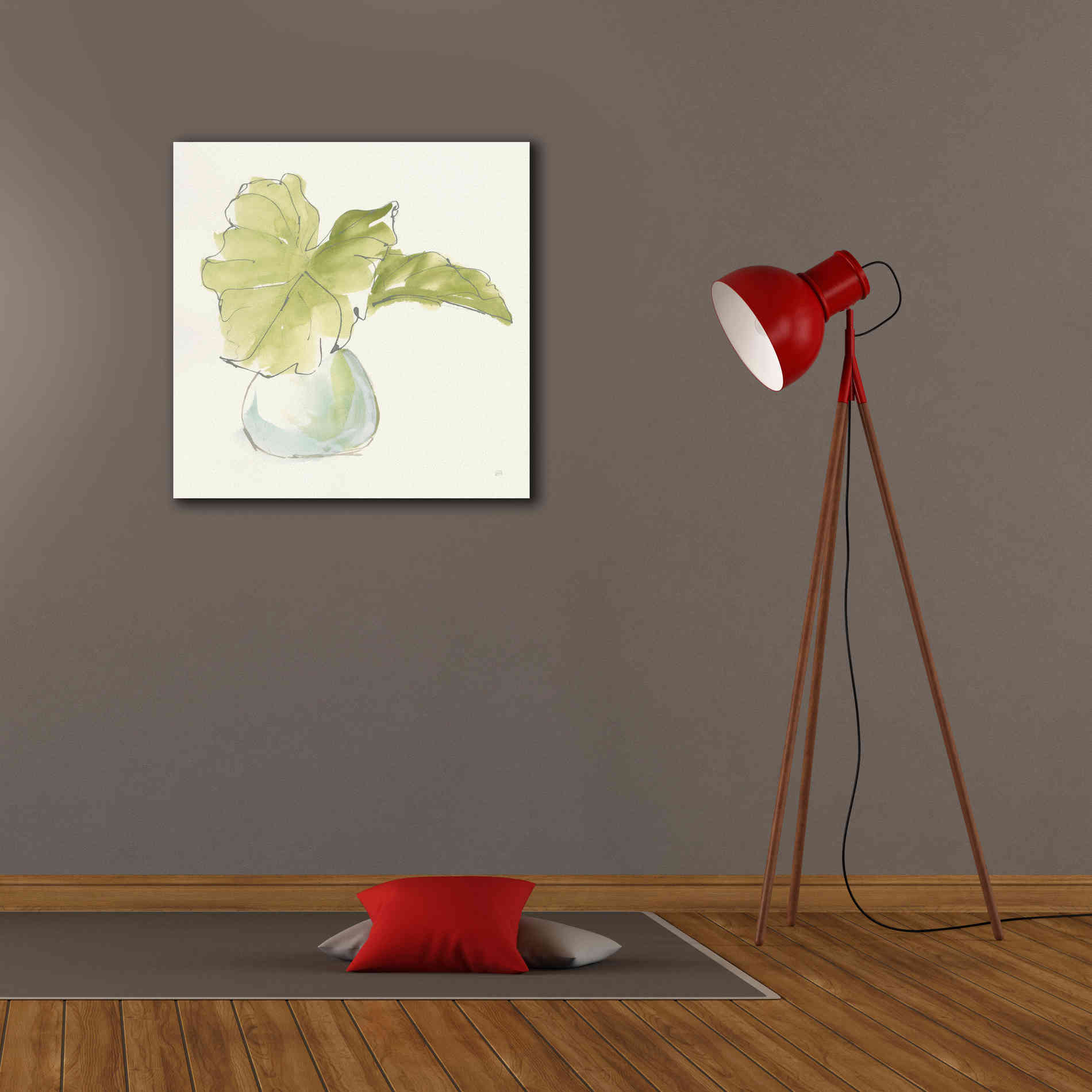 'Plant Big Leaf I' by Chris Paschke, Giclee Canvas Wall Art,26 x 26