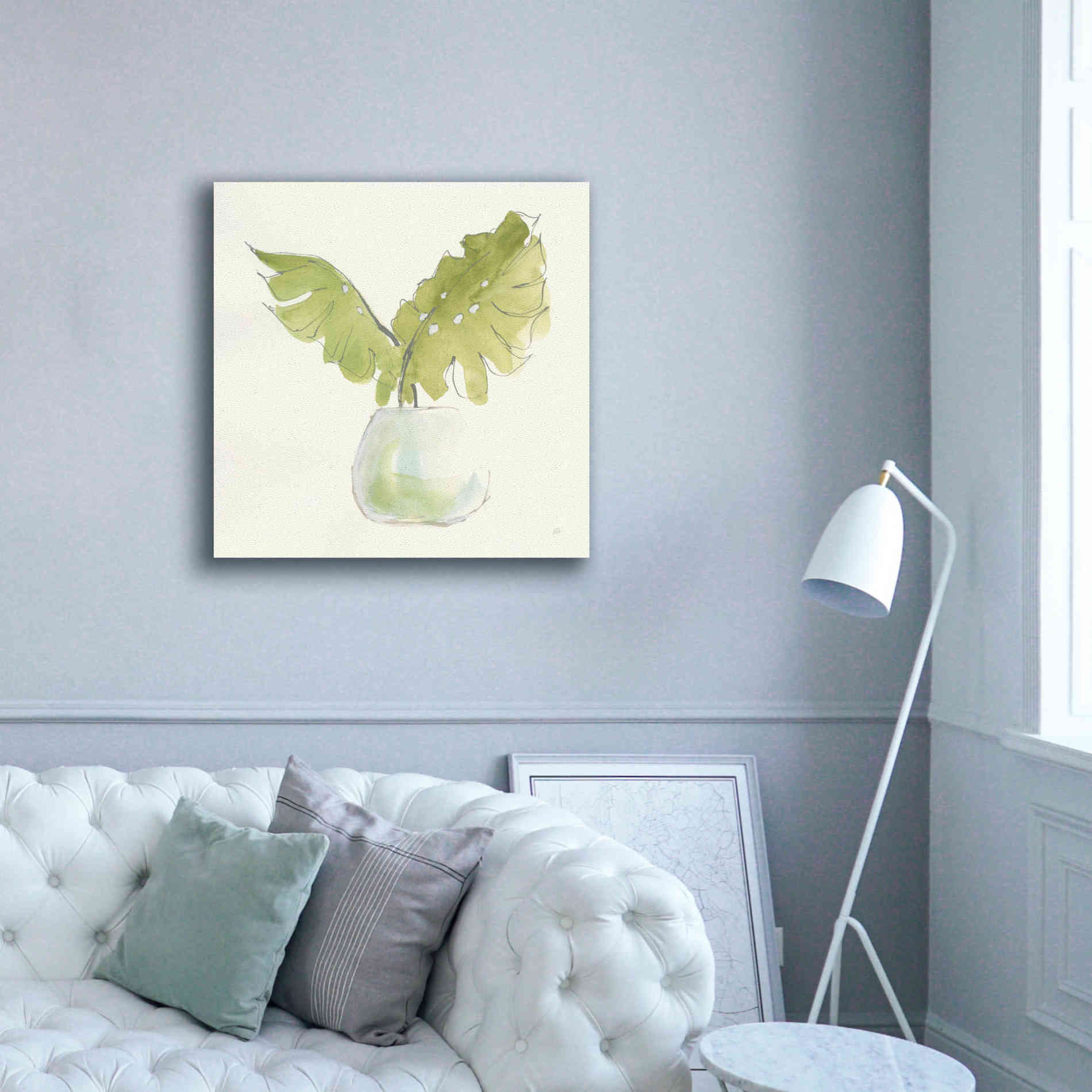'Plant Big Leaf II' by Chris Paschke, Giclee Canvas Wall Art,37 x 37