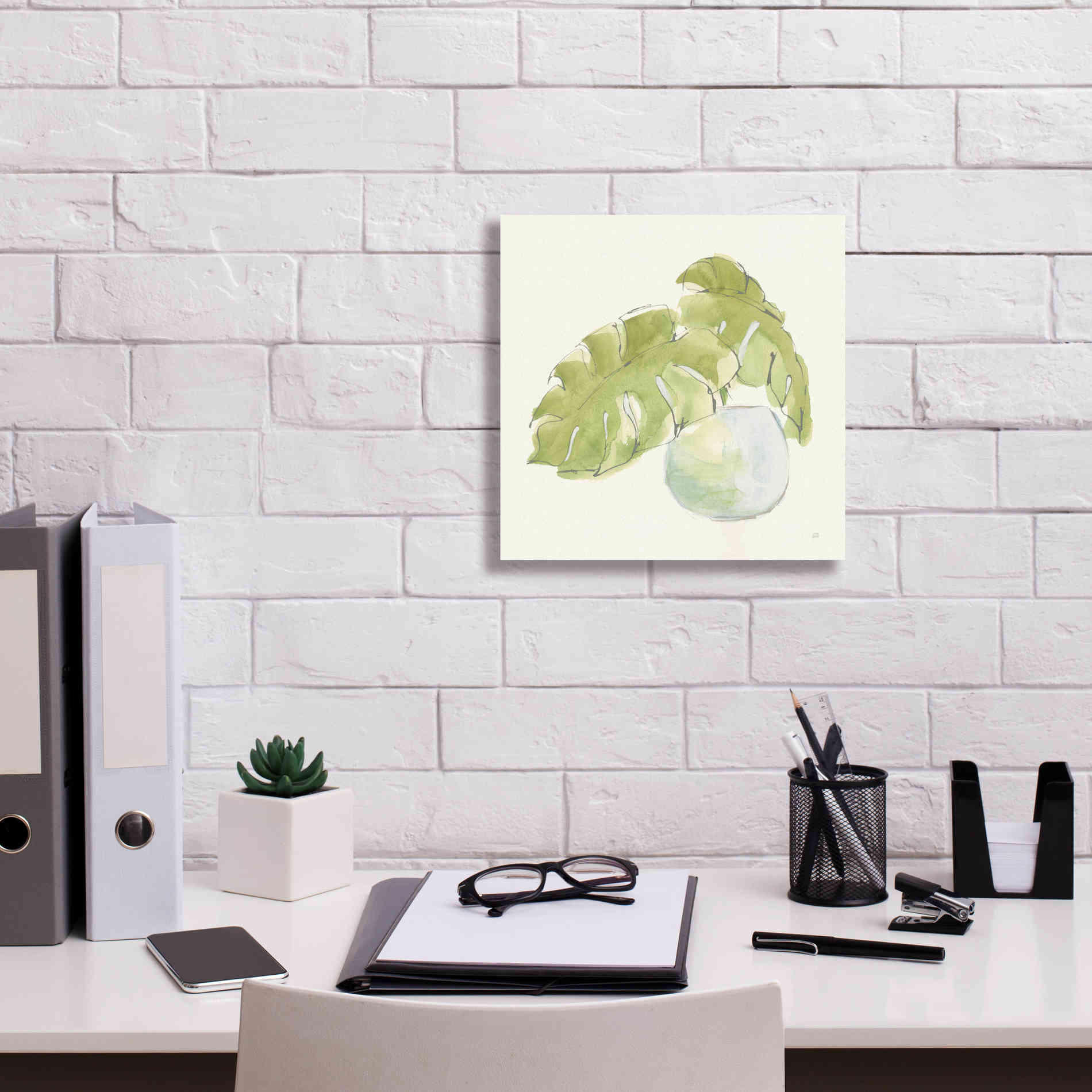 'Plant Big Leaf IV' by Chris Paschke, Giclee Canvas Wall Art,12 x 12