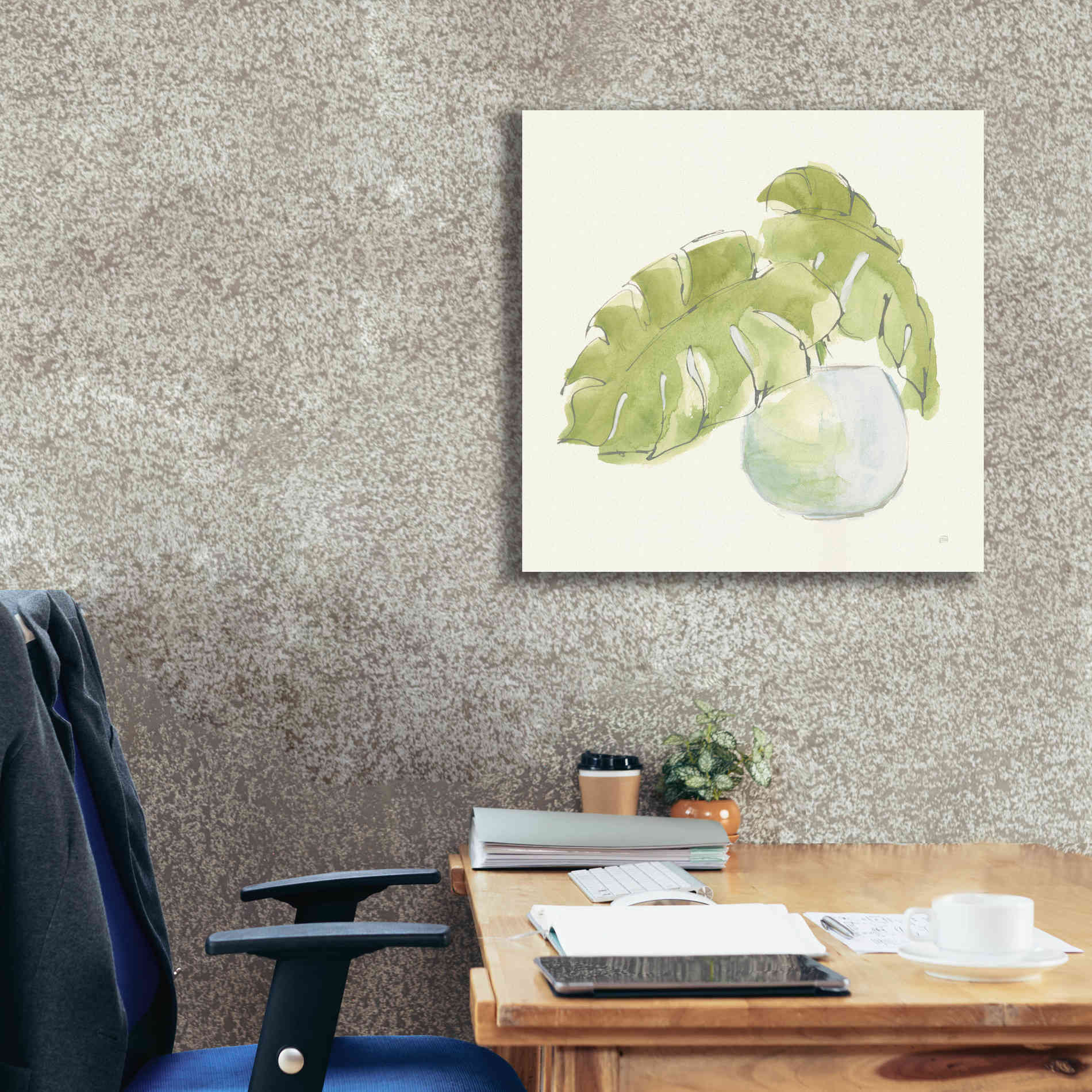 'Plant Big Leaf IV' by Chris Paschke, Giclee Canvas Wall Art,26 x 26