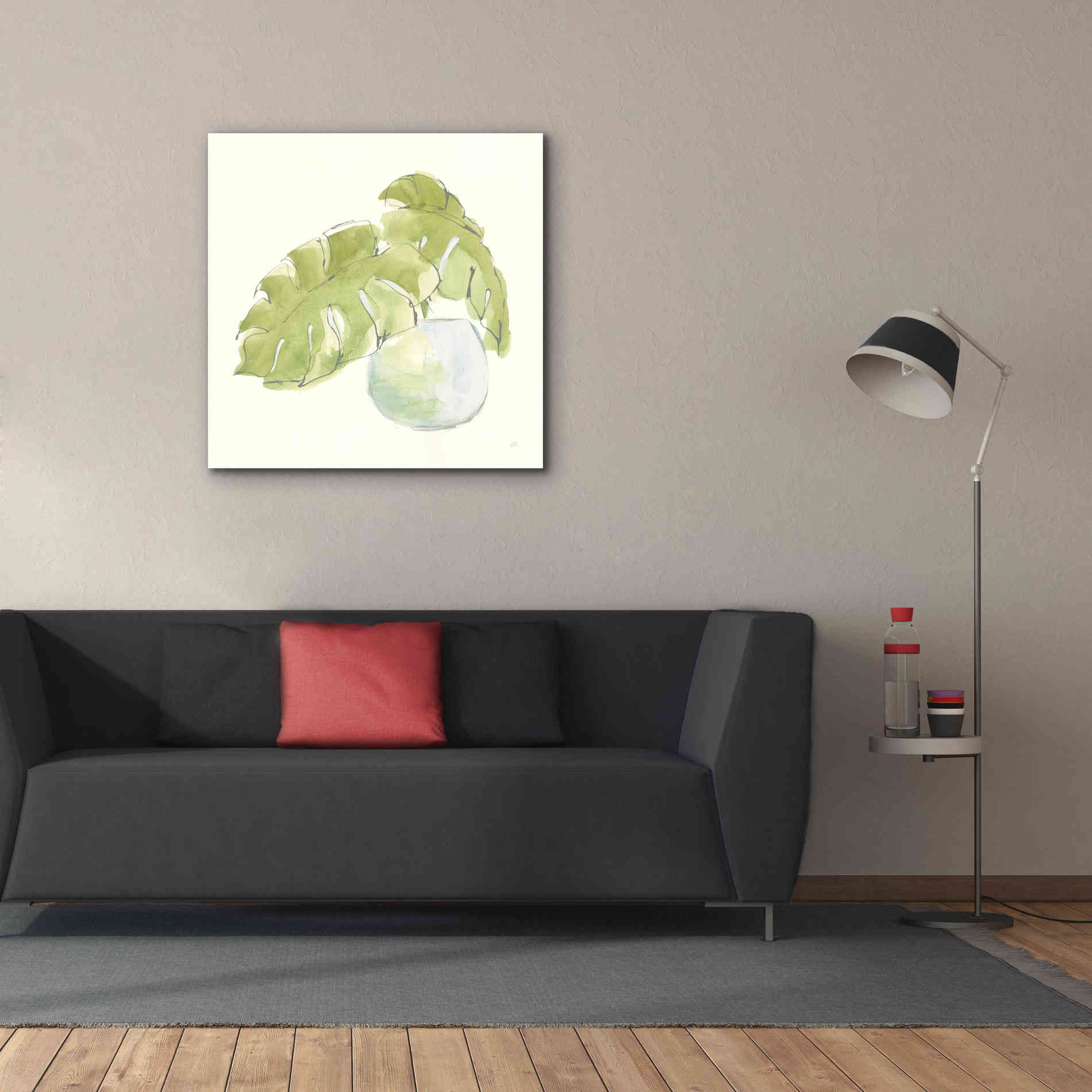 'Plant Big Leaf IV' by Chris Paschke, Giclee Canvas Wall Art,37 x 37