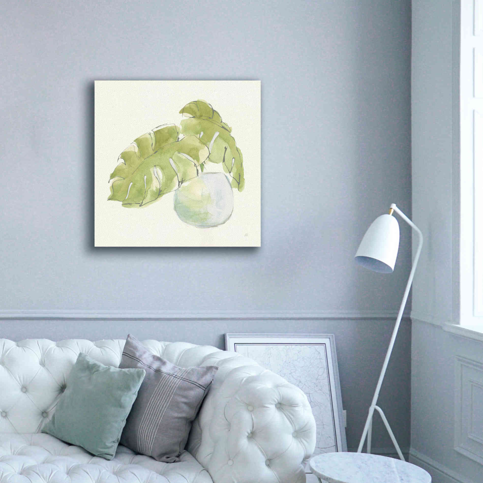 'Plant Big Leaf IV' by Chris Paschke, Giclee Canvas Wall Art,37 x 37