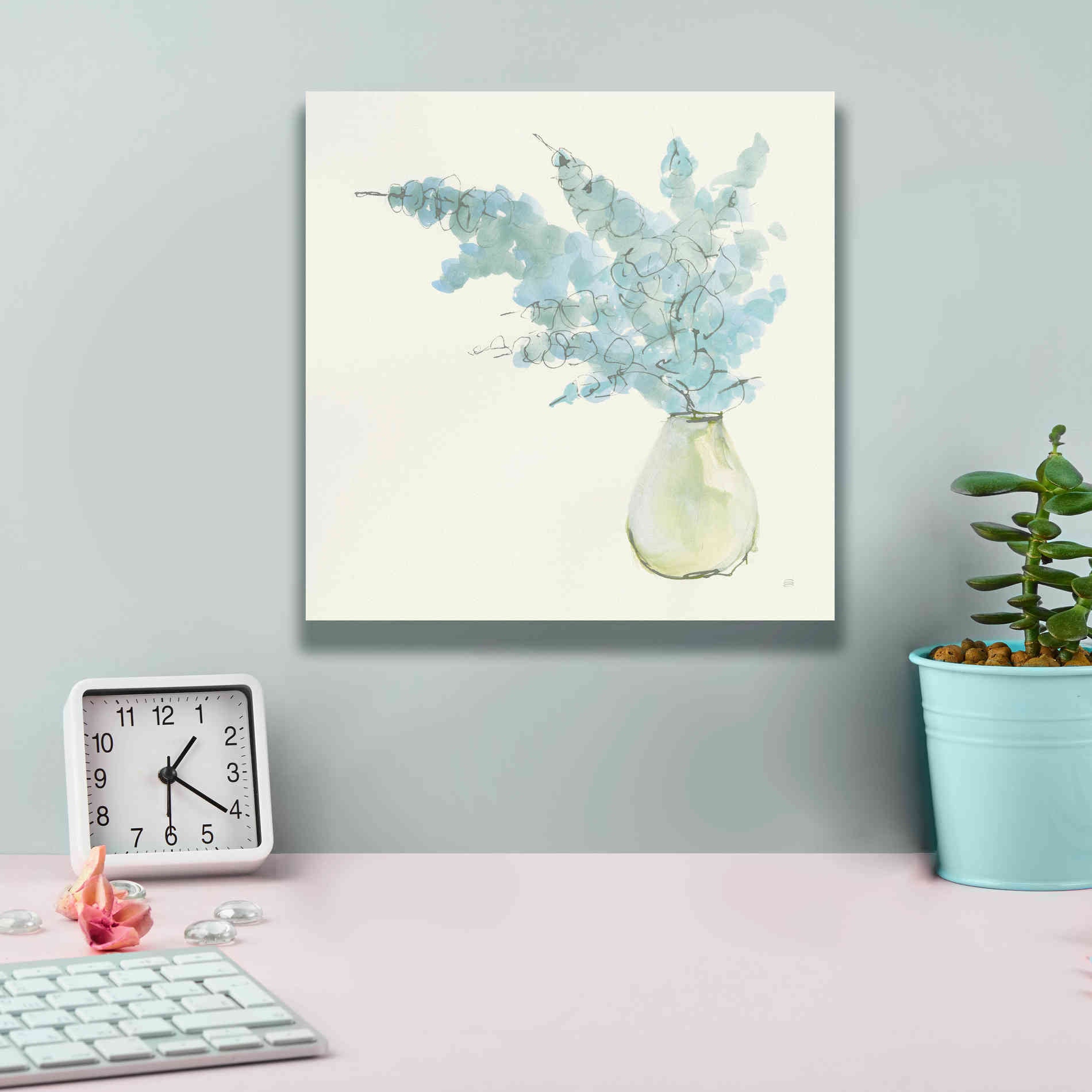 'Plant Eucalyptus I' by Chris Paschke, Giclee Canvas Wall Art,12 x 12