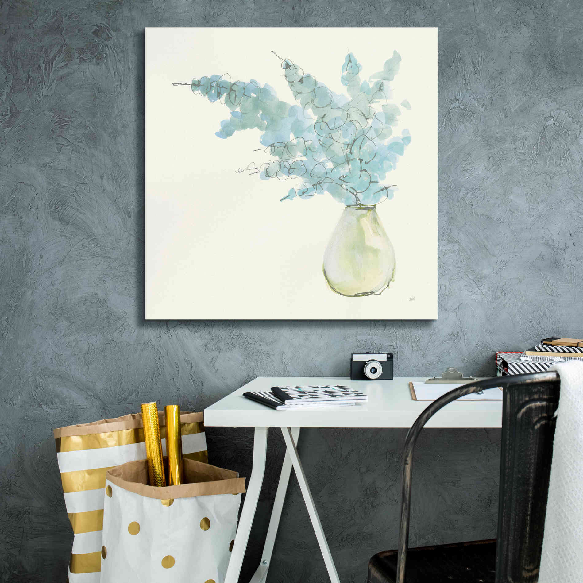 'Plant Eucalyptus I' by Chris Paschke, Giclee Canvas Wall Art,26 x 26
