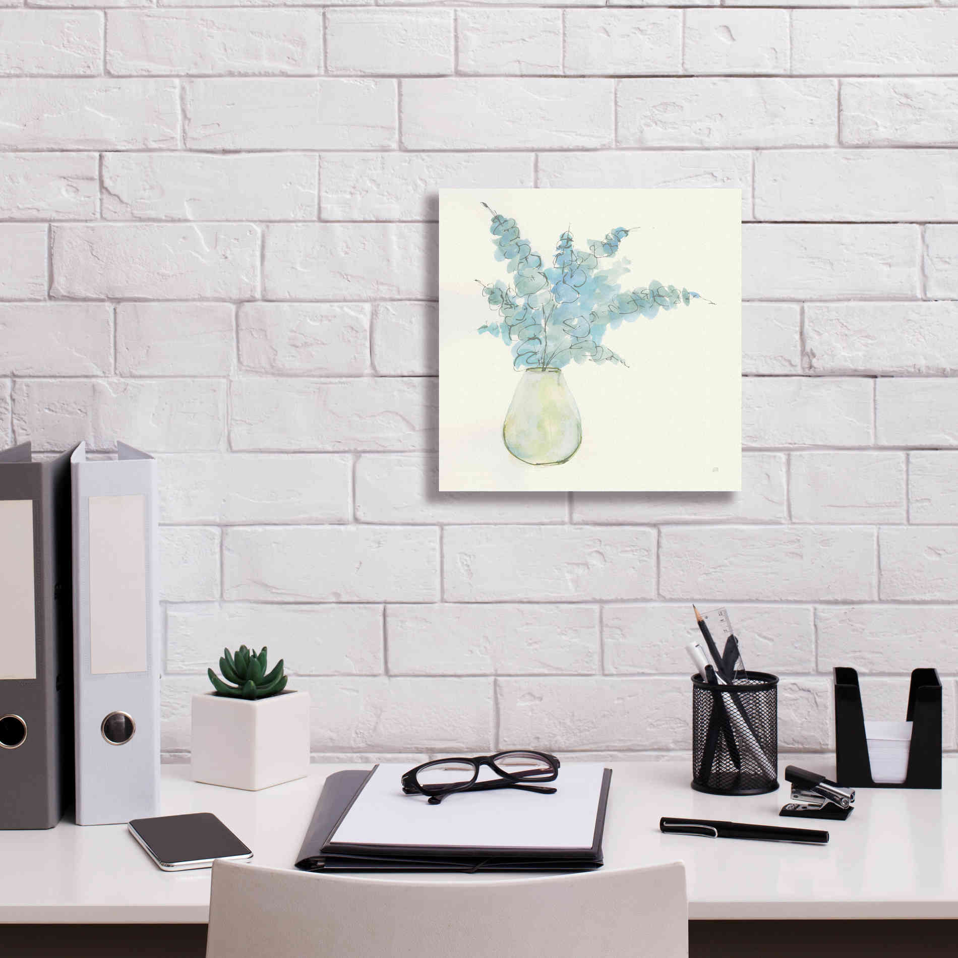 'Plant Eucalyptus II' by Chris Paschke, Giclee Canvas Wall Art,12 x 12