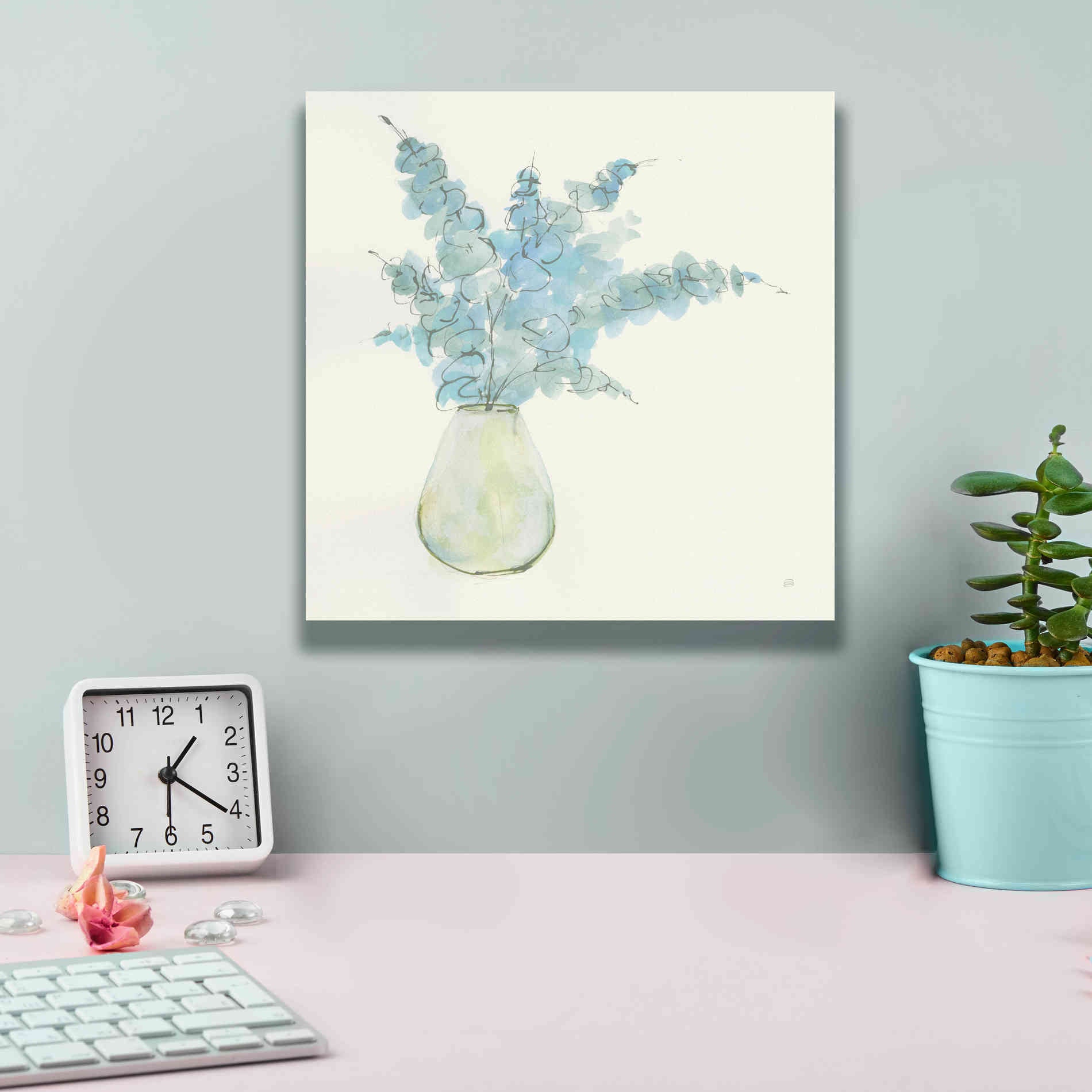 'Plant Eucalyptus II' by Chris Paschke, Giclee Canvas Wall Art,12 x 12