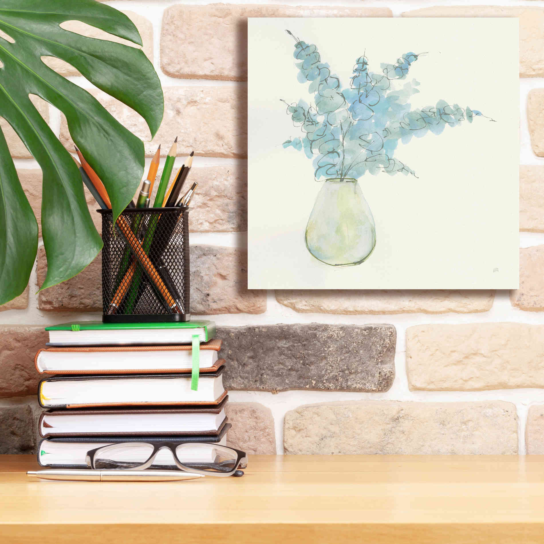 'Plant Eucalyptus II' by Chris Paschke, Giclee Canvas Wall Art,12 x 12