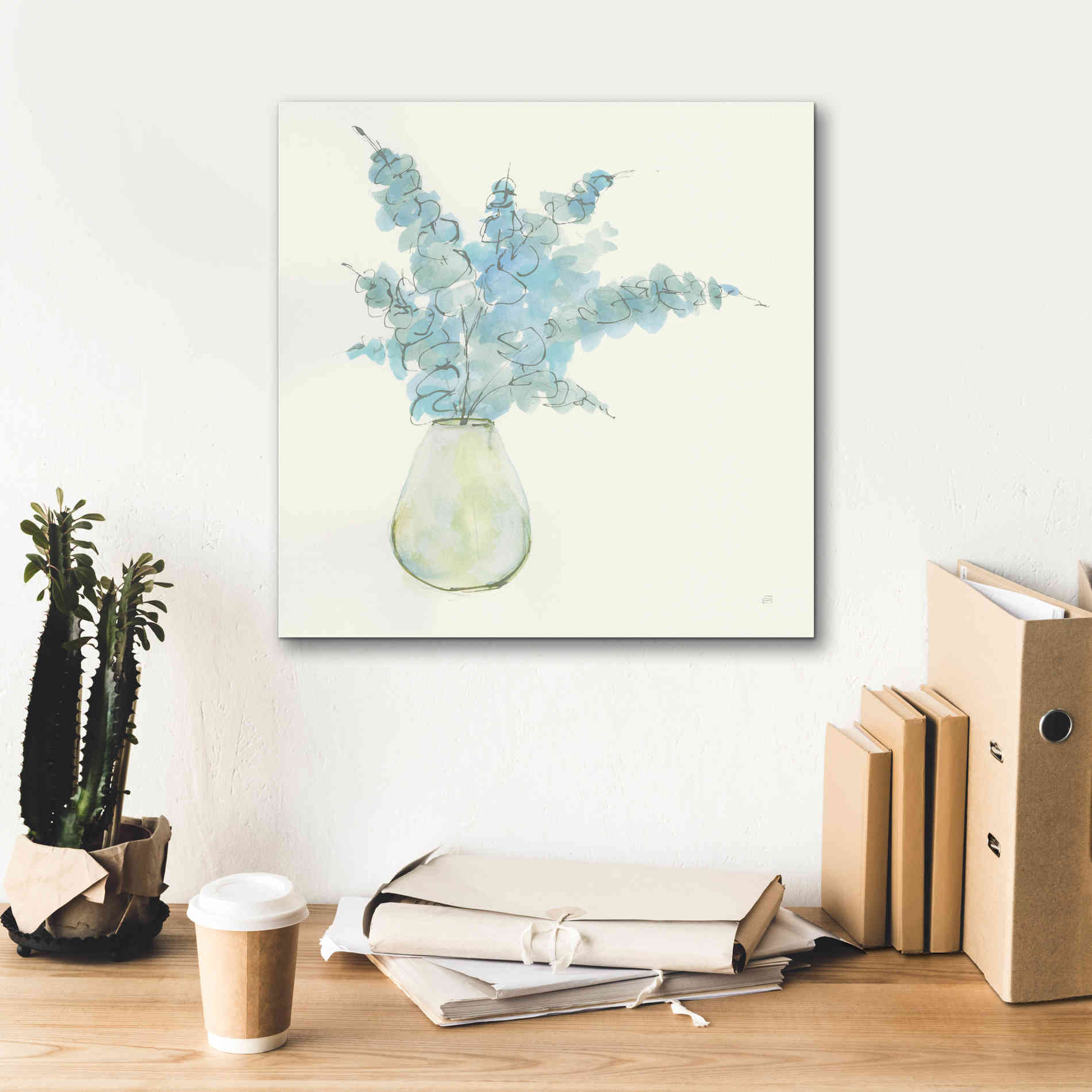 'Plant Eucalyptus II' by Chris Paschke, Giclee Canvas Wall Art,18 x 18