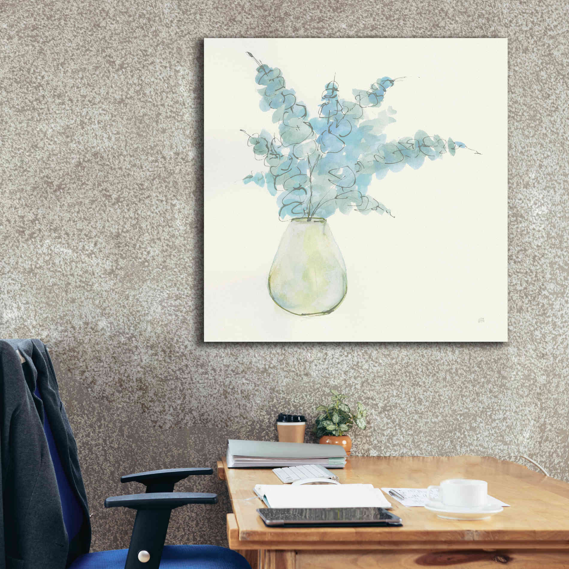 'Plant Eucalyptus II' by Chris Paschke, Giclee Canvas Wall Art,37 x 37