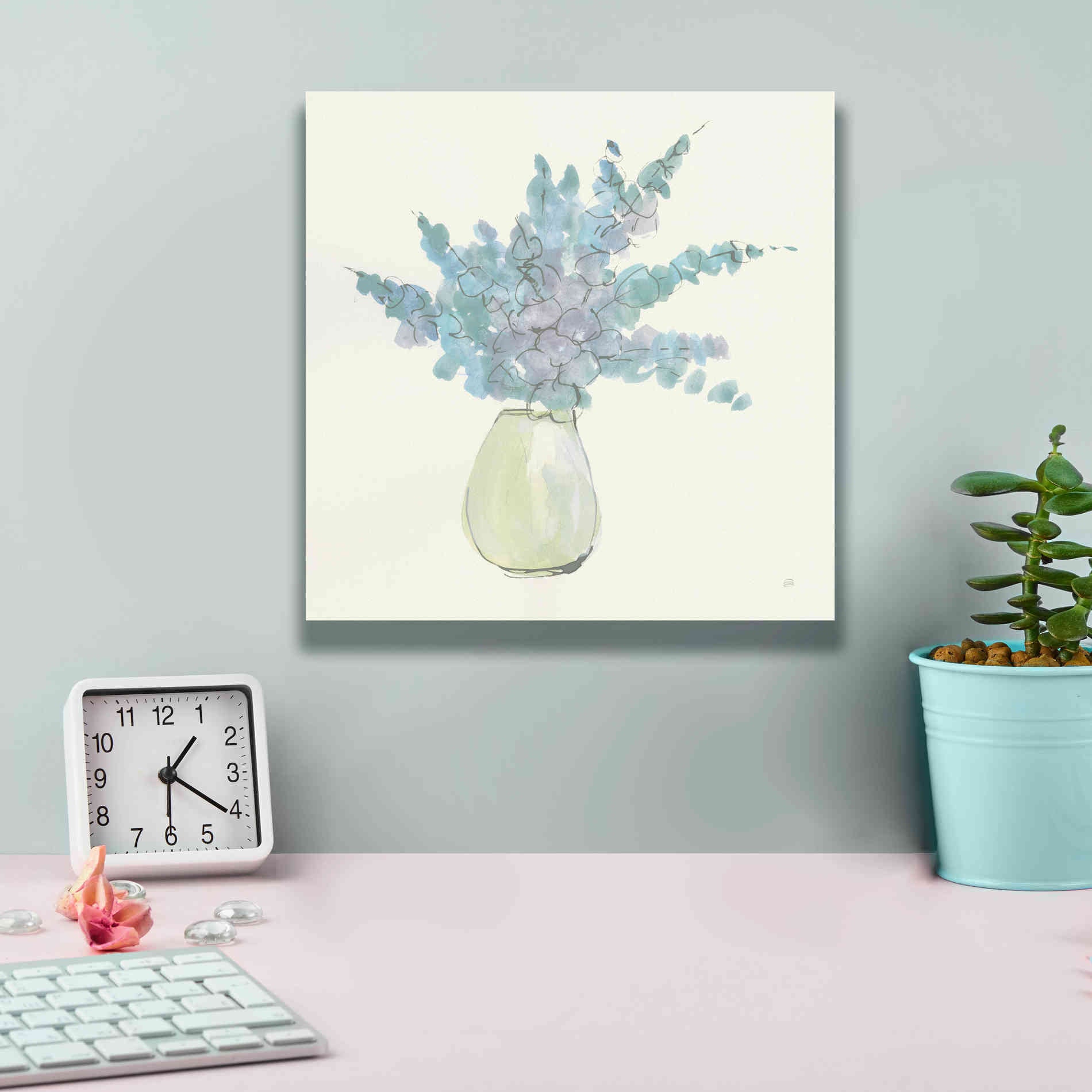 'Plant Eucalyptus IV' by Chris Paschke, Giclee Canvas Wall Art,12 x 12