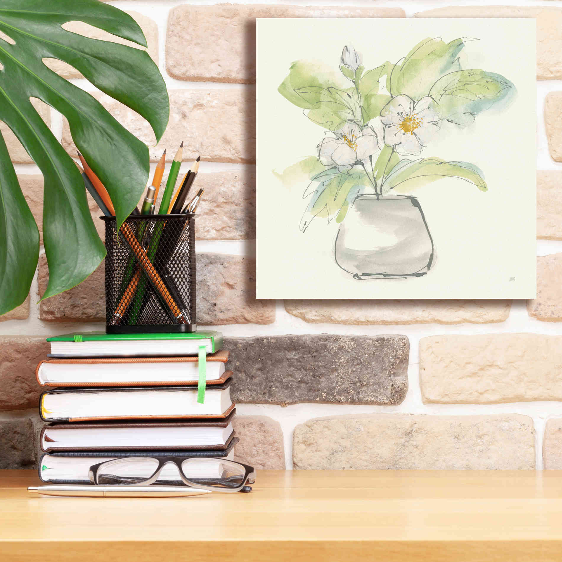 'Plant Poppy II' by Chris Paschke, Giclee Canvas Wall Art,12 x 12