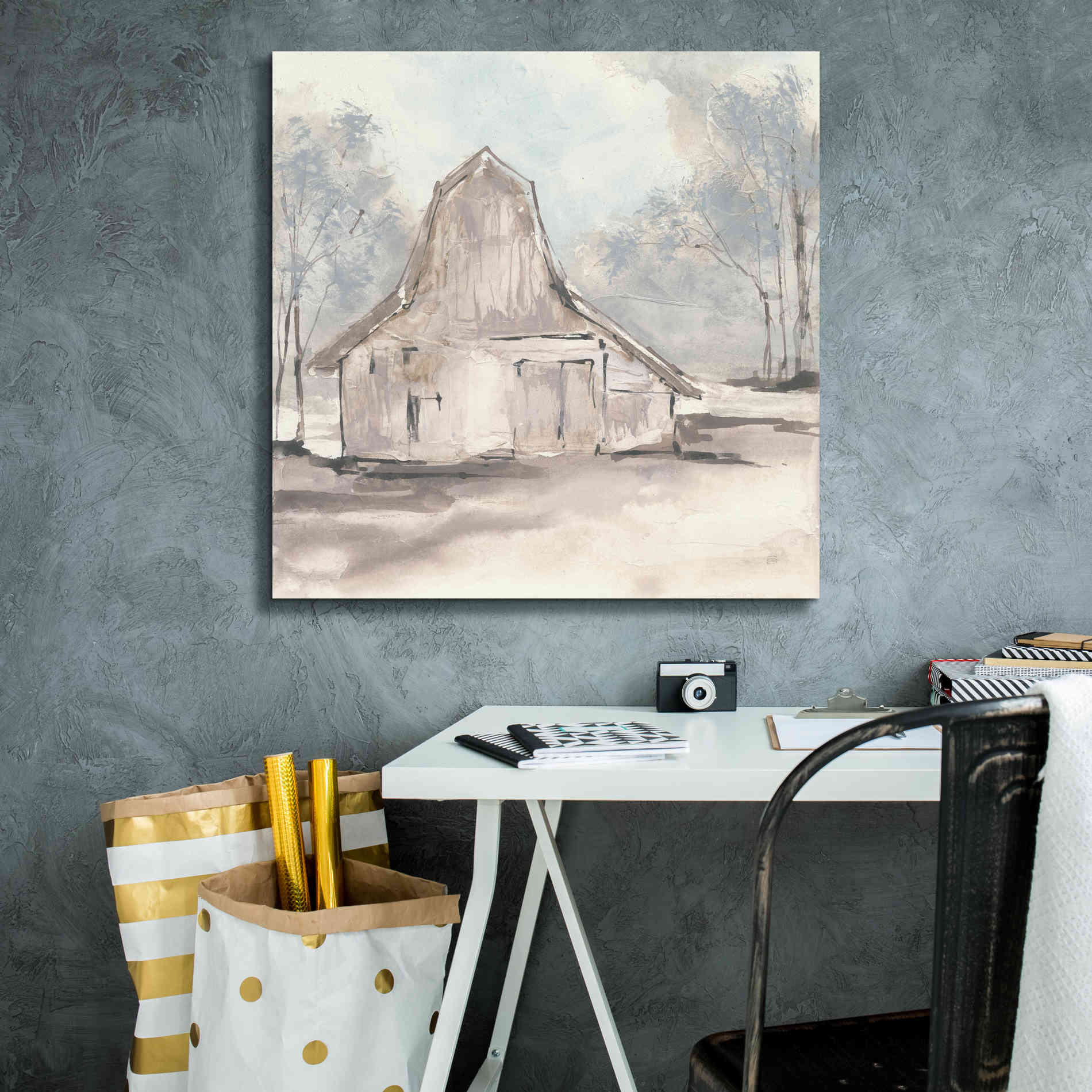 'Barn VI' by Chris Paschke, Giclee Canvas Wall Art,26 x 26