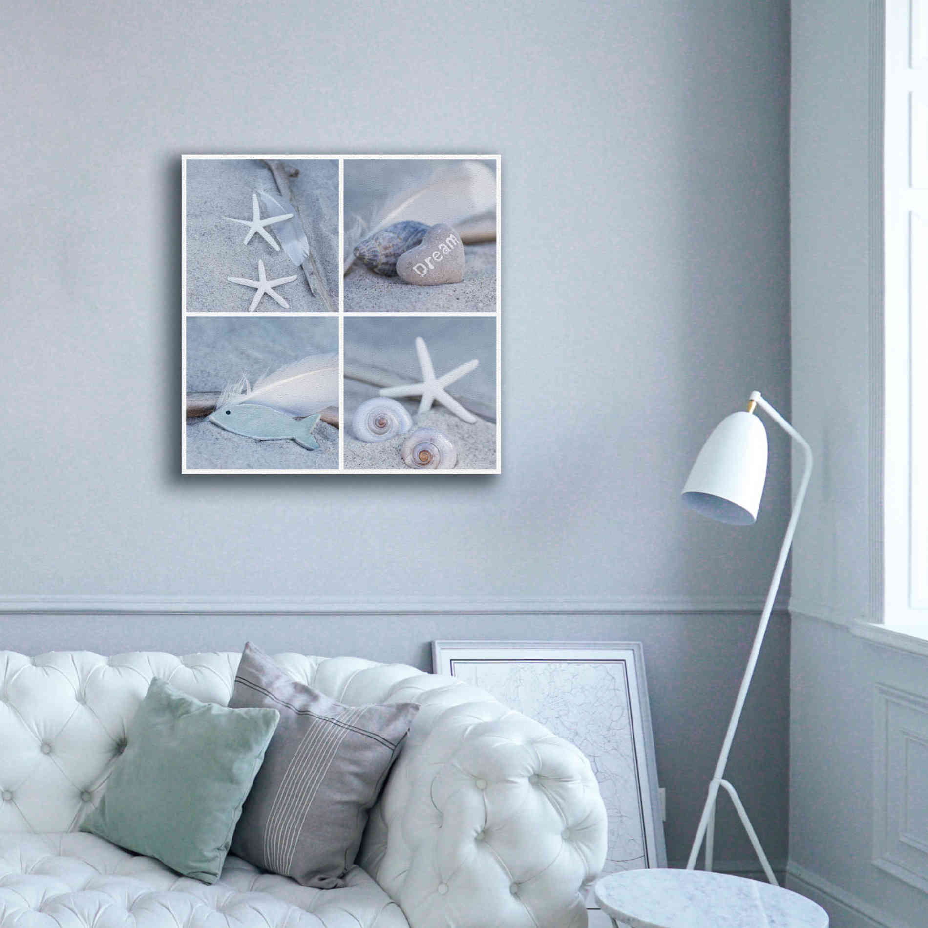'Summer Beach Still Life Collage II' by Andrea Haase, Giclee Canvas Wall Art,37 x 37