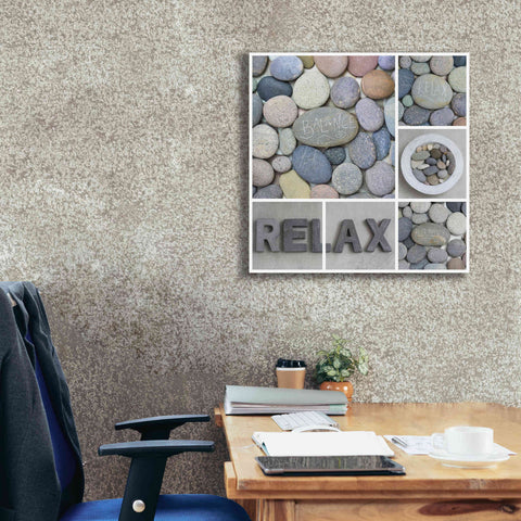 Image of 'Zen Pebble Relax Collage' by Andrea Haase, Giclee Canvas Wall Art,26 x 26