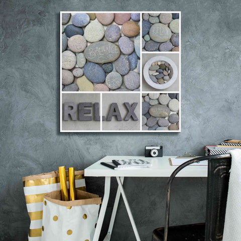 Image of 'Zen Pebble Relax Collage' by Andrea Haase, Giclee Canvas Wall Art,26 x 26