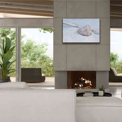 Image of 'Stone Heart Beach Still' by Andrea Haase, Giclee Canvas Wall Art,40 x 26