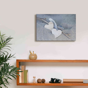 'Heart And Feather Beach Still' by Andrea Haase, Giclee Canvas Wall Art,18 x 12