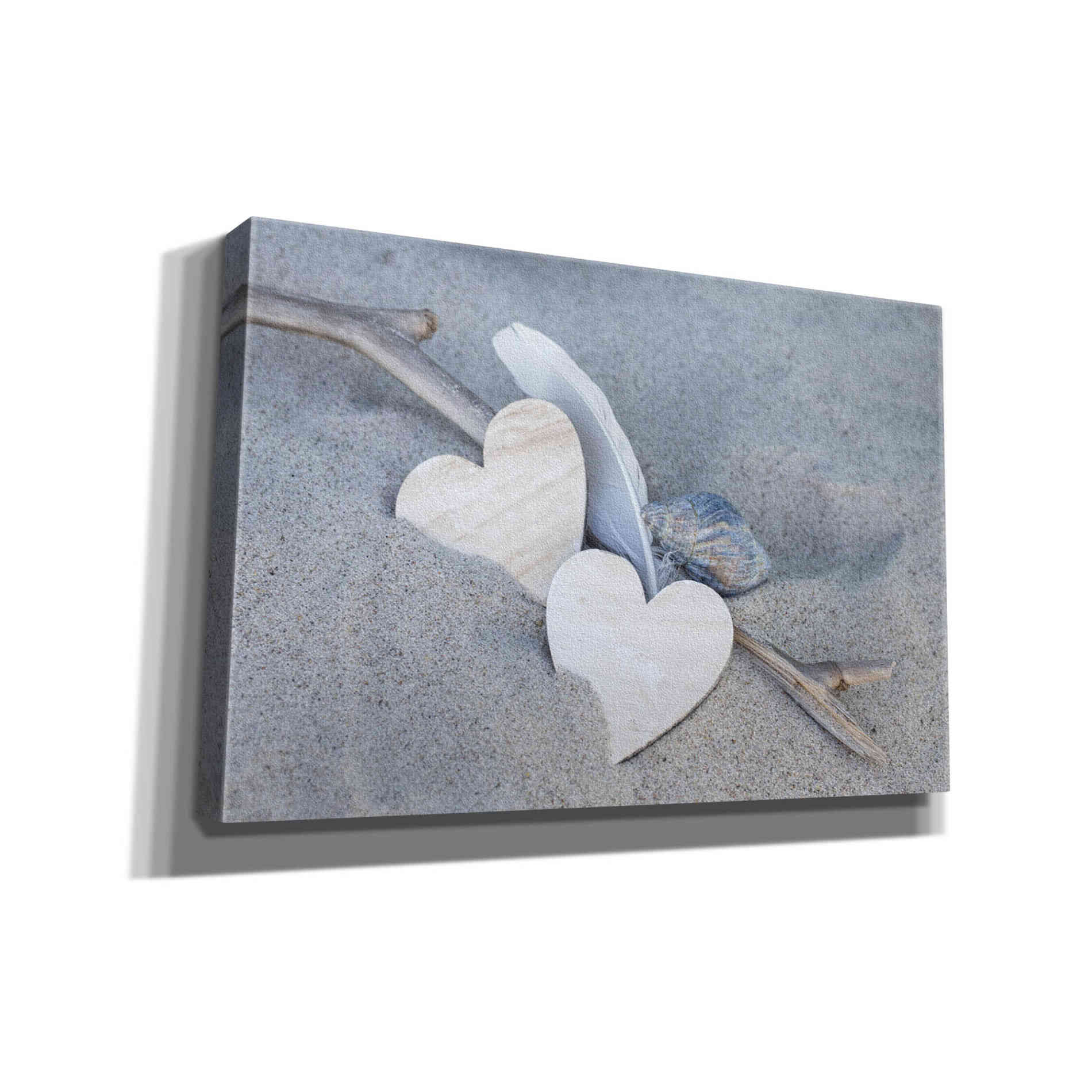 'Heart And Feather Beach Still' by Andrea Haase, Giclee Canvas Wall Art