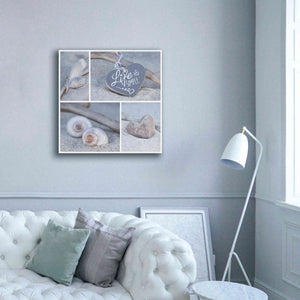 'Summer Beach Still Life Collage' by Andrea Haase, Giclee Canvas Wall Art,37 x 37