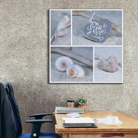 Image of 'Summer Beach Still Life Collage' by Andrea Haase, Giclee Canvas Wall Art,37 x 37