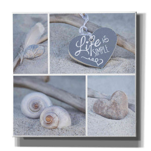 'Summer Beach Still Life Collage' by Andrea Haase, Giclee Canvas Wall Art