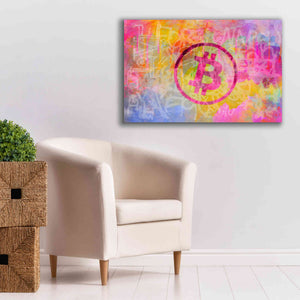 'Street Art Bitcoin' by Andrea Haase, Giclee Canvas Wall Art,40 x 26