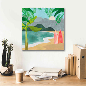 'Secret Surf Spot' by Andrea Haase, Giclee Canvas Wall Art,18 x 18