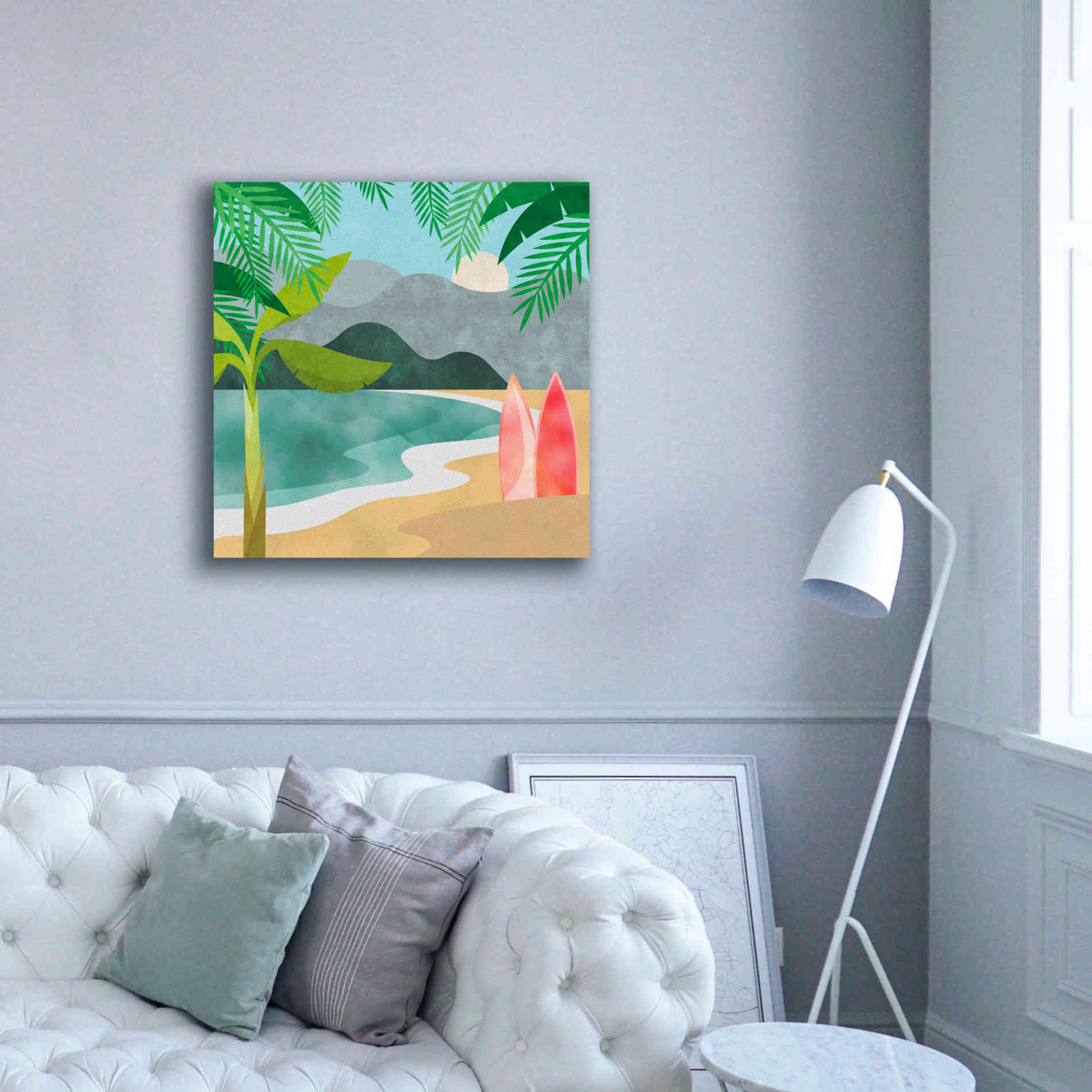 'Secret Surf Spot' by Andrea Haase, Giclee Canvas Wall Art,37 x 37
