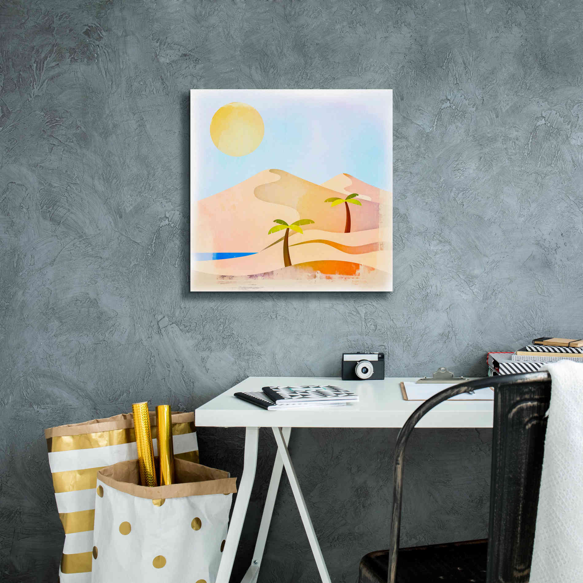'Oasis Sunset' by Andrea Haase, Giclee Canvas Wall Art,18 x 18