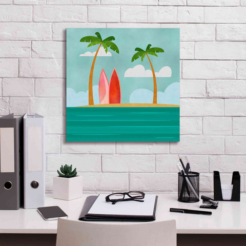 Image of 'Caribbean Surf Spot' by Andrea Haase, Giclee Canvas Wall Art,18 x 18