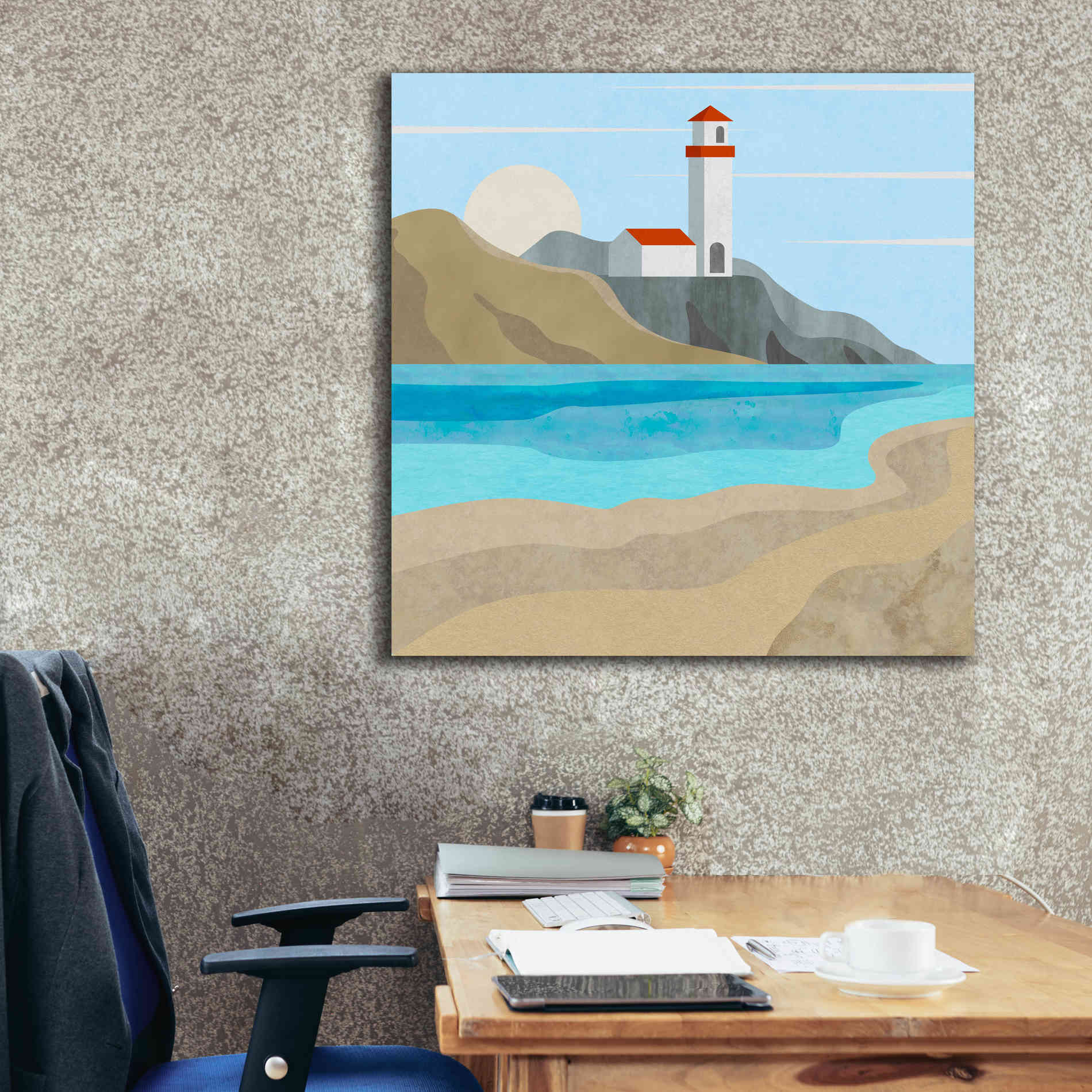 'East End Lighthouse' by Andrea Haase, Giclee Canvas Wall Art,37 x 37