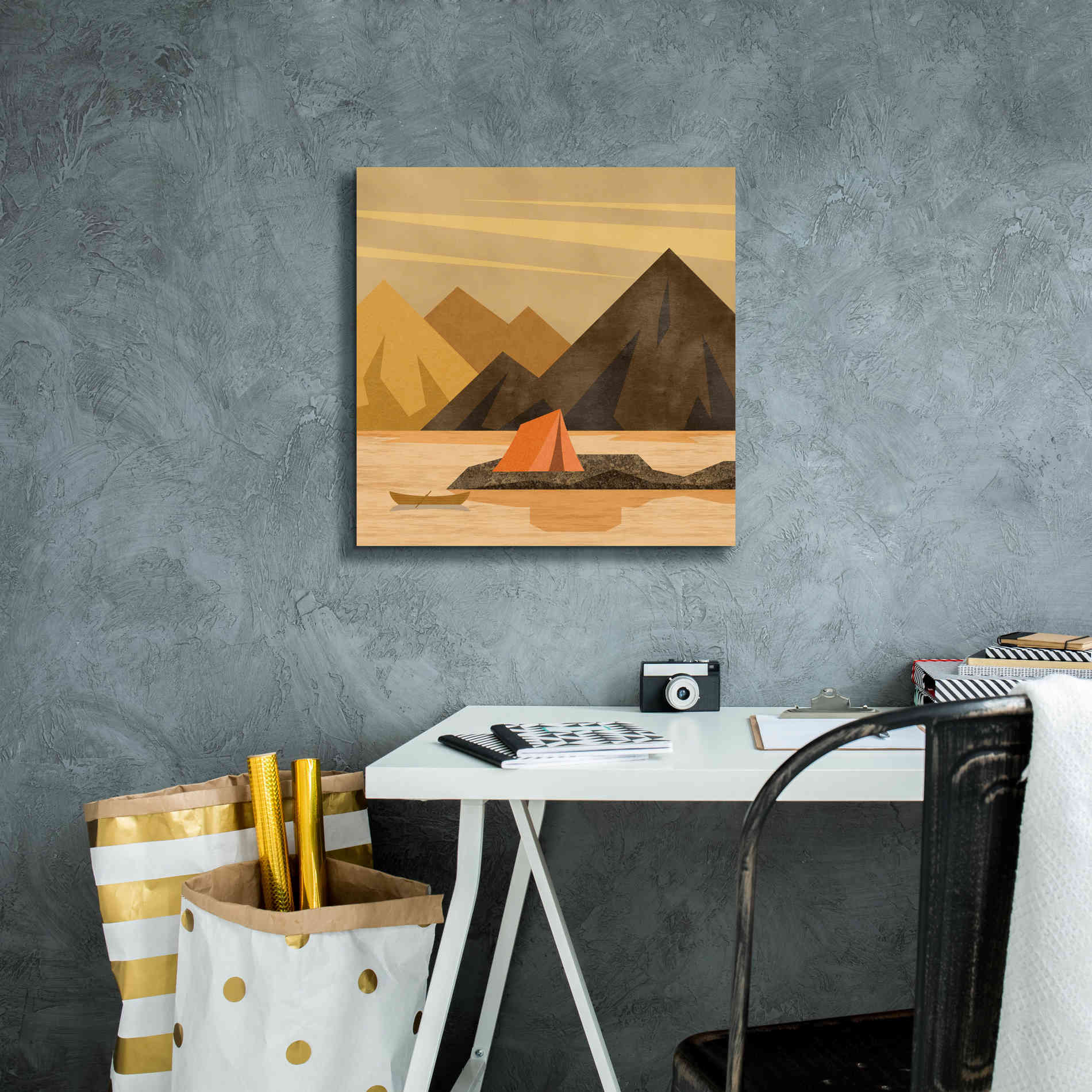 'Camping Adventure' by Andrea Haase, Giclee Canvas Wall Art,18 x 18
