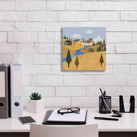 Image of 'River Valley Village' by Andrea Haase, Giclee Canvas Wall Art,12 x 12