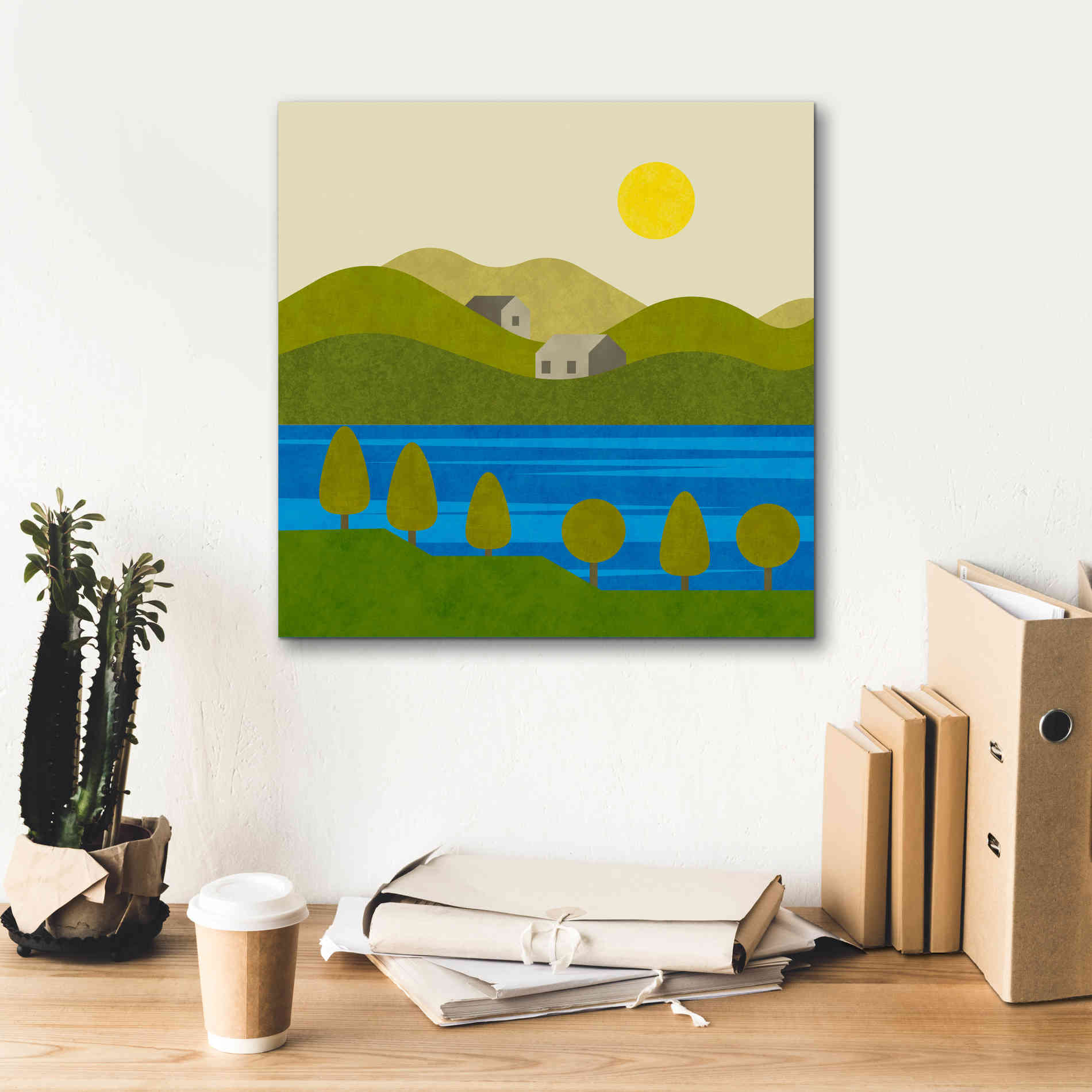 'River View' by Andrea Haase, Giclee Canvas Wall Art,18 x 18