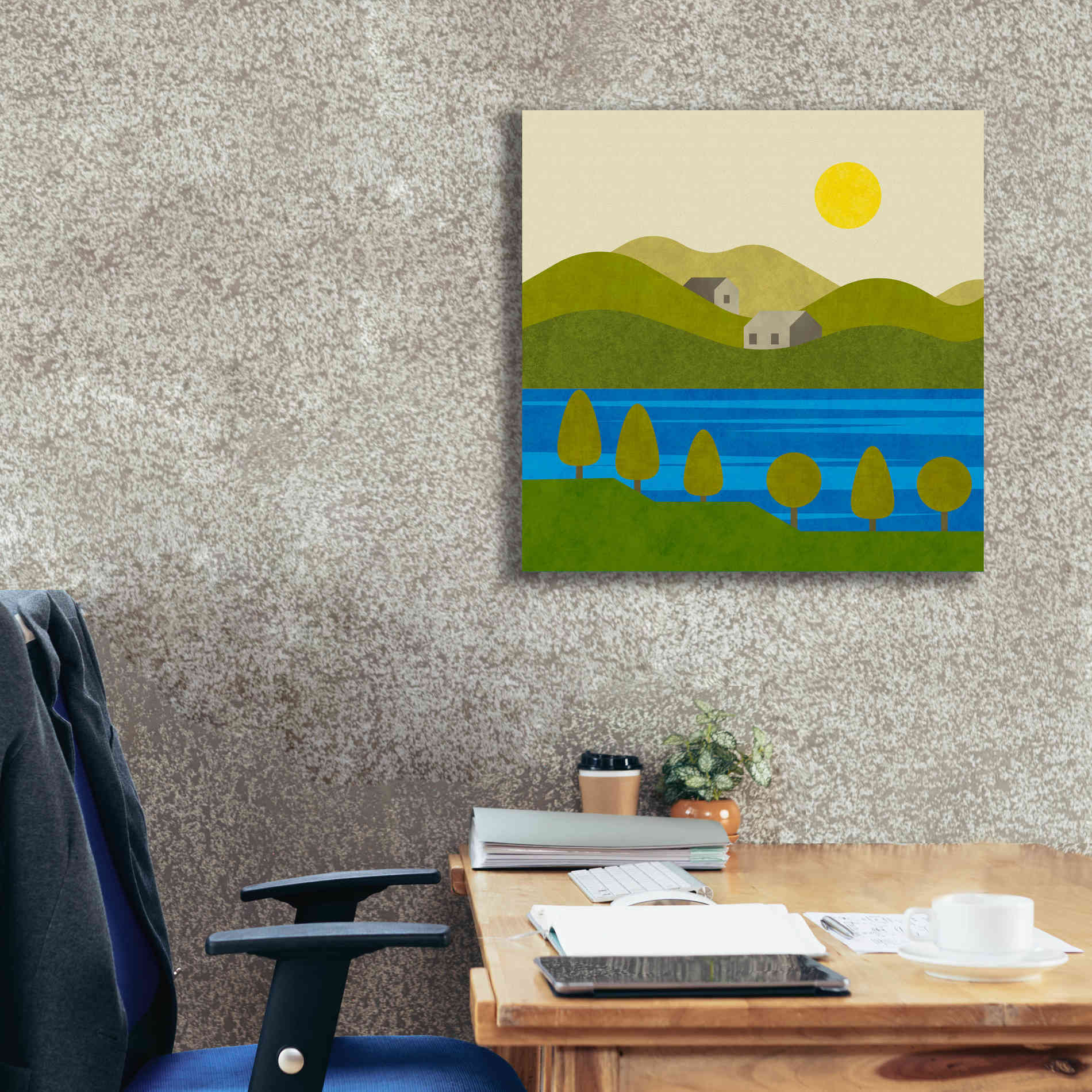 'River View' by Andrea Haase, Giclee Canvas Wall Art,26 x 26