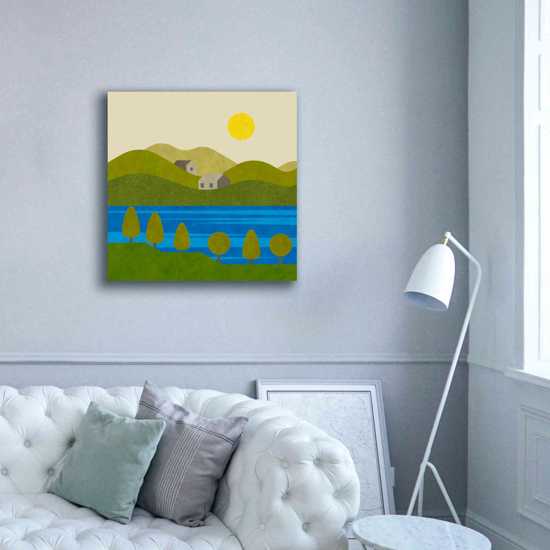 'River View' by Andrea Haase, Giclee Canvas Wall Art,37 x 37