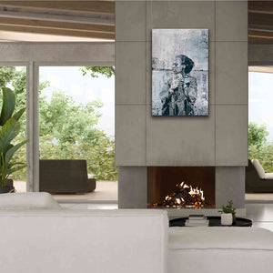 'Los Angeles City Girl Blue Grey' by Andrea Haase, Giclee Canvas Wall Art,26 x 40