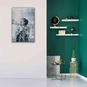 'Los Angeles City Girl Blue Grey' by Andrea Haase, Giclee Canvas Wall Art,26 x 40