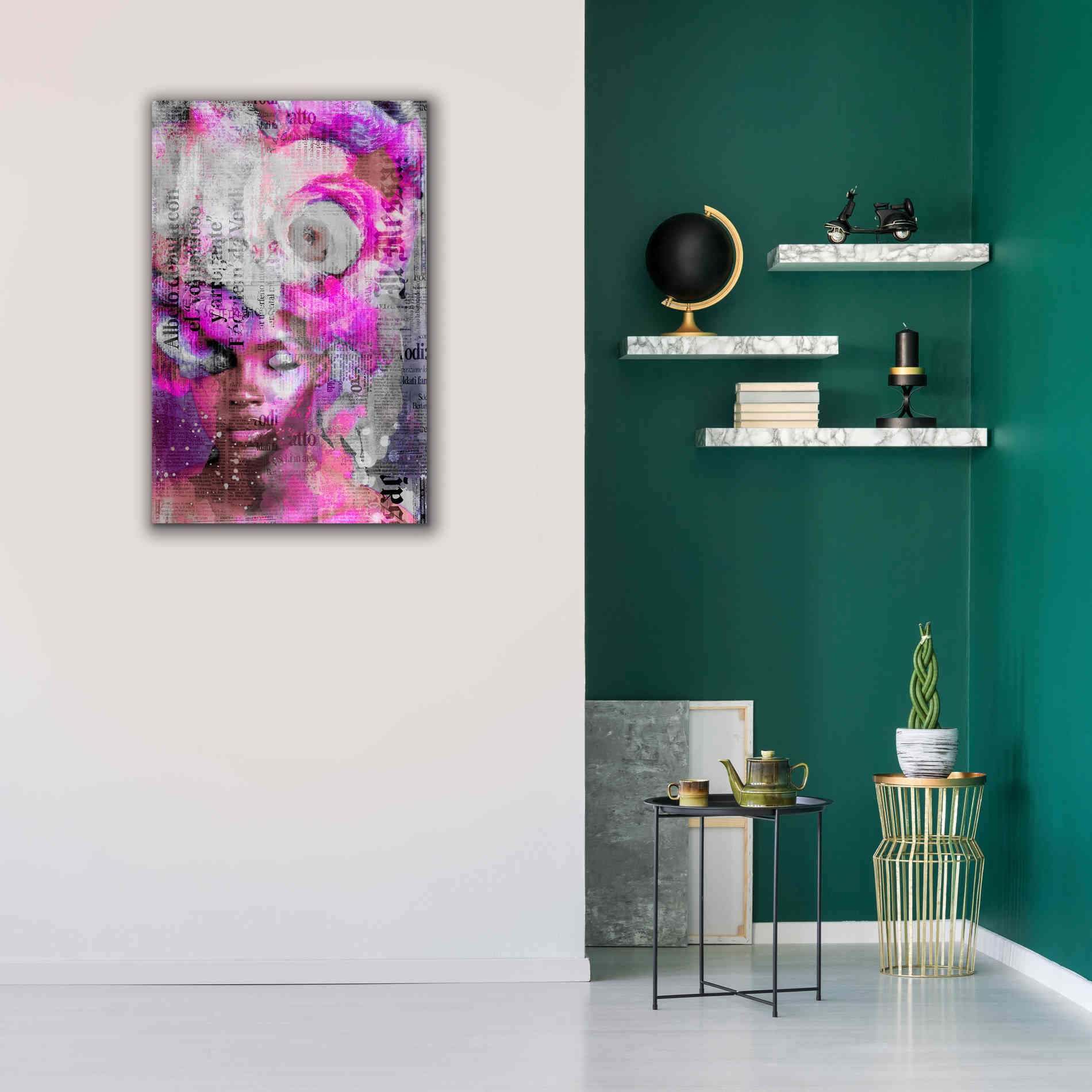 'New York City Girl Pink' by Andrea Haase, Giclee Canvas Wall Art,26 x 40