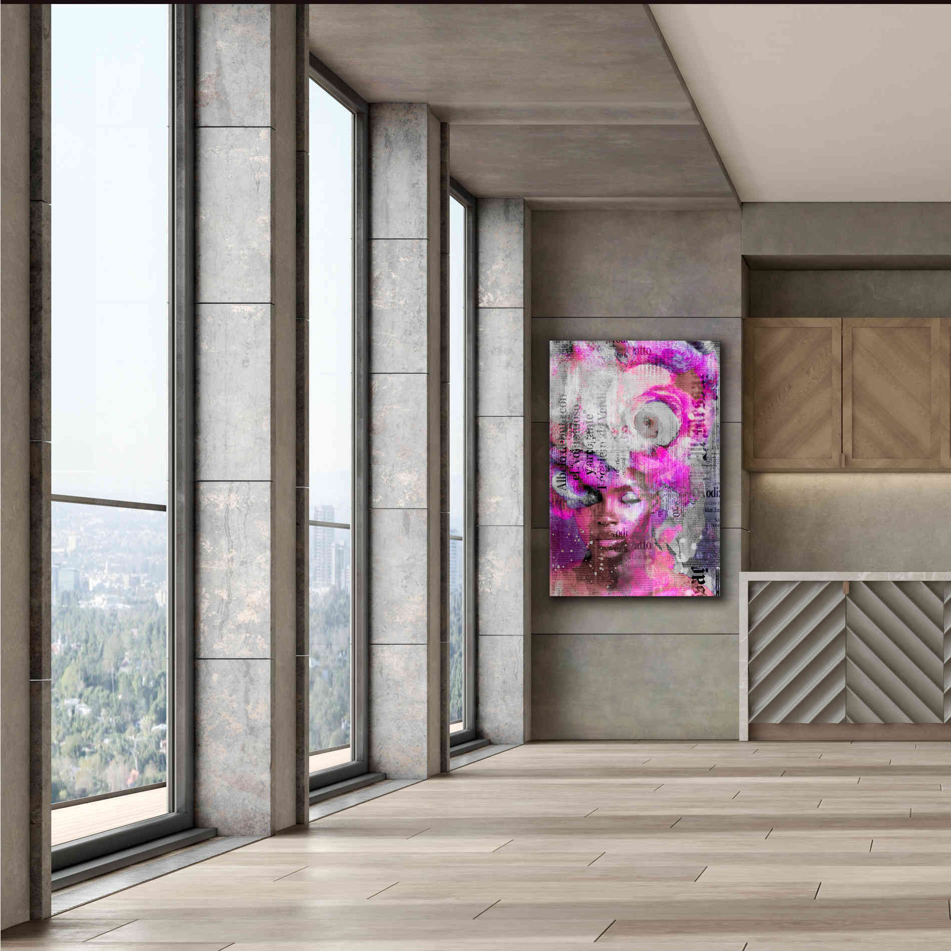 'New York City Girl Pink' by Andrea Haase, Giclee Canvas Wall Art,40 x 60