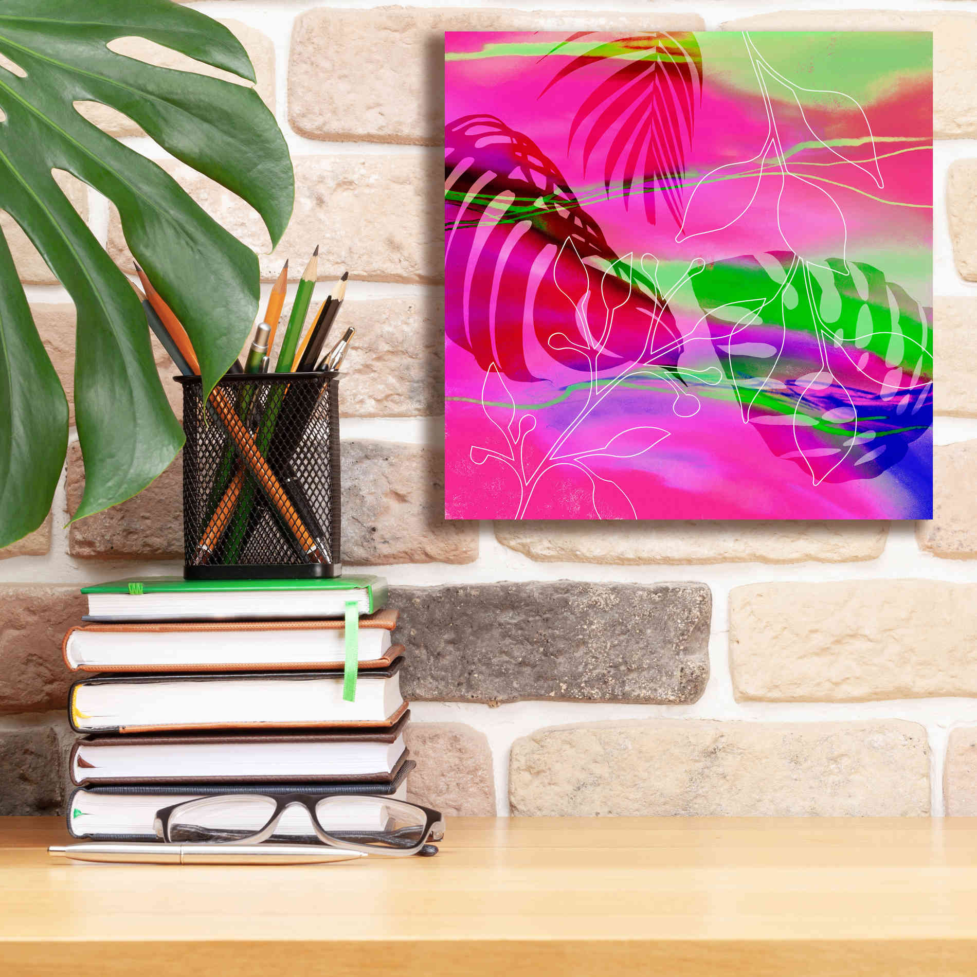 'Tropical Vibe' by Andrea Haase, Giclee Canvas Wall Art,12 x 12