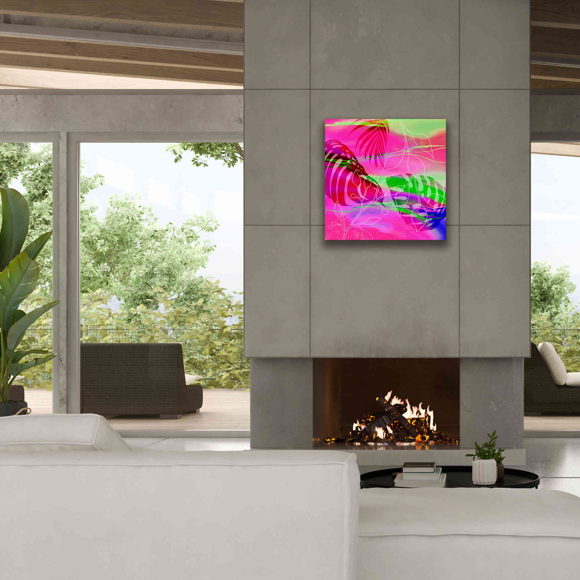 'Tropical Vibe' by Andrea Haase, Giclee Canvas Wall Art,26 x 26
