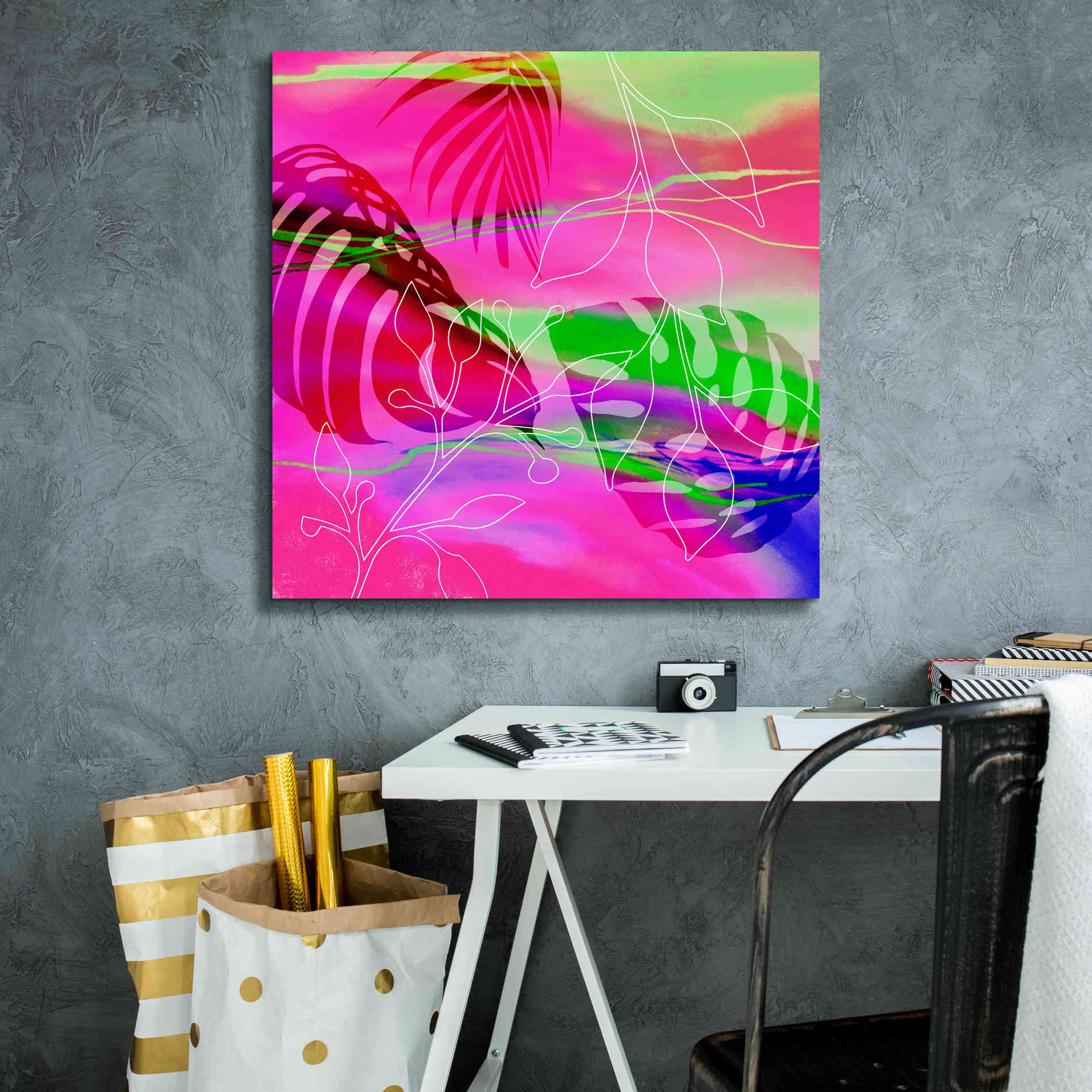 'Tropical Vibe' by Andrea Haase, Giclee Canvas Wall Art,26 x 26